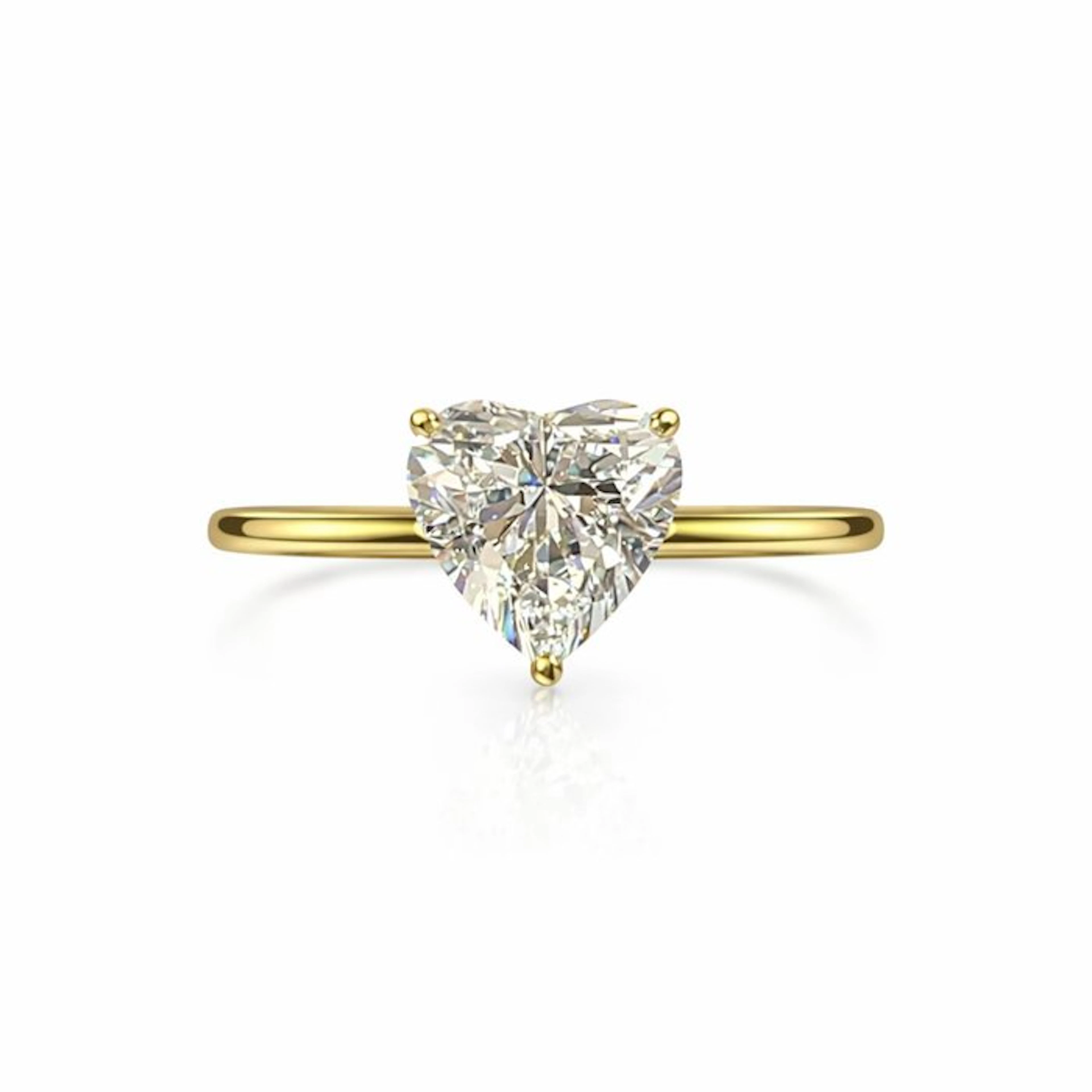 No reserve price - Ring - 14 kt. Yellow gold - 2.03ct. tw. Diamond (Lab-grown)