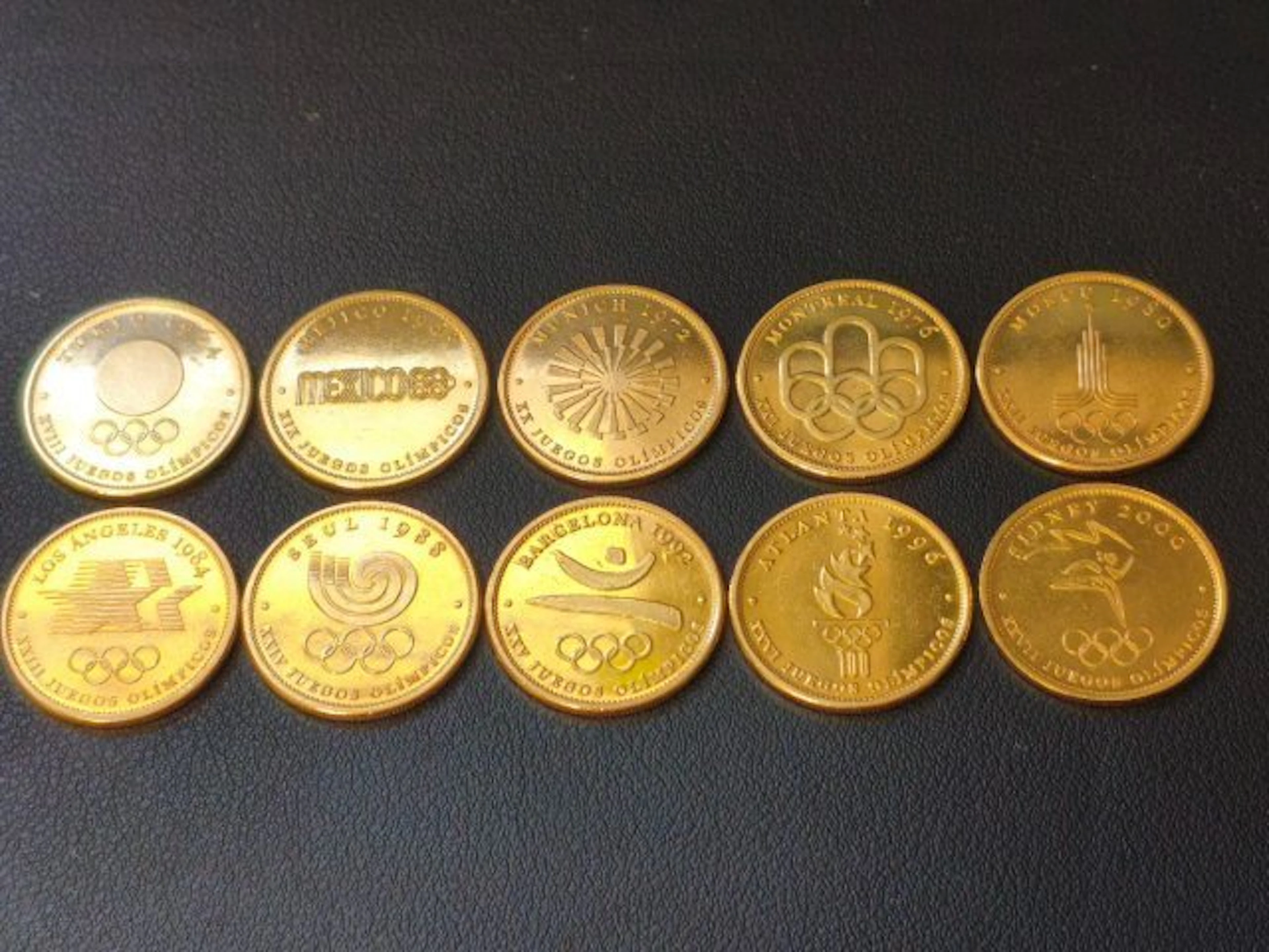 22K gold Olympic Games coins - complete collection