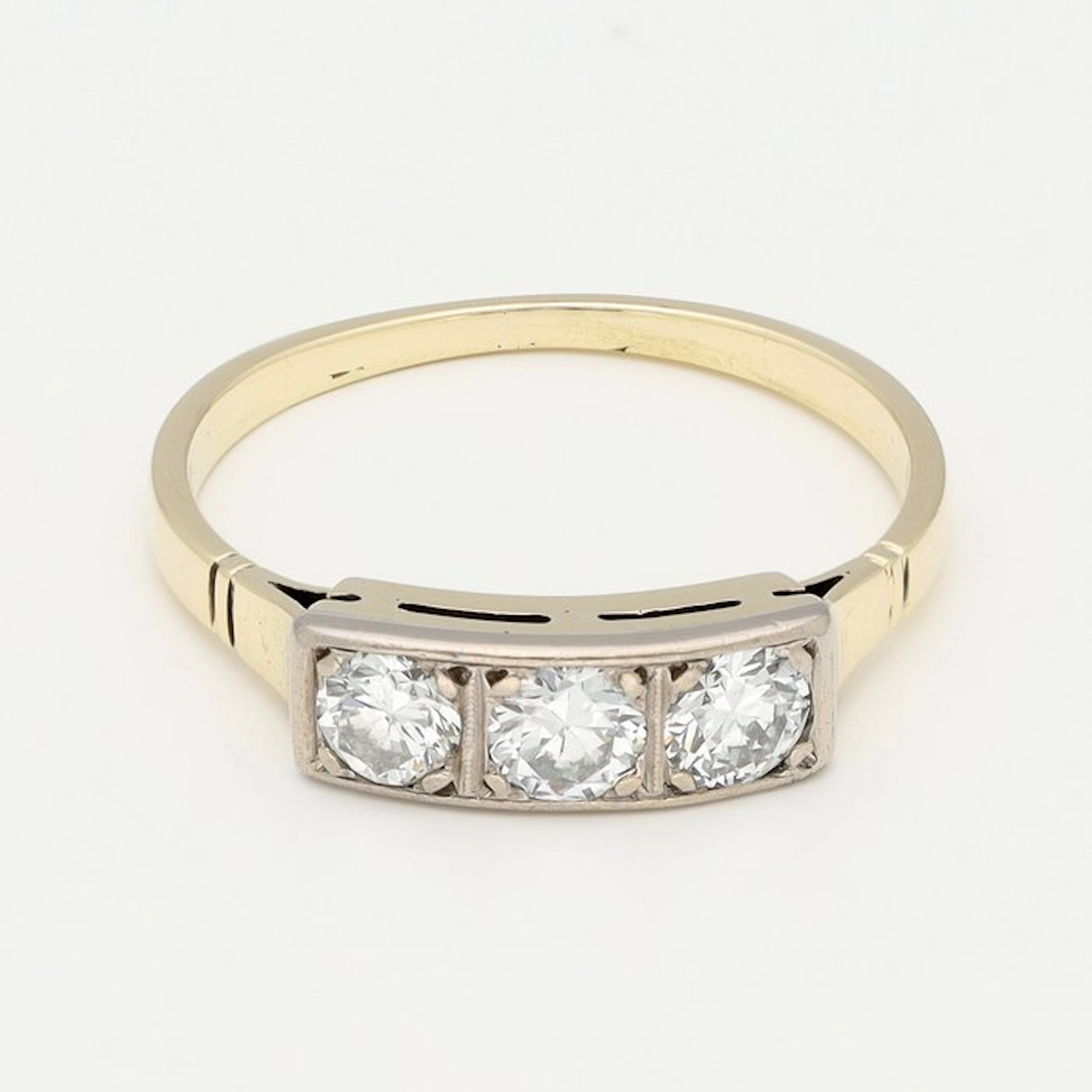 Ring - 14 kt. Yellow gold Diamond (Natural)