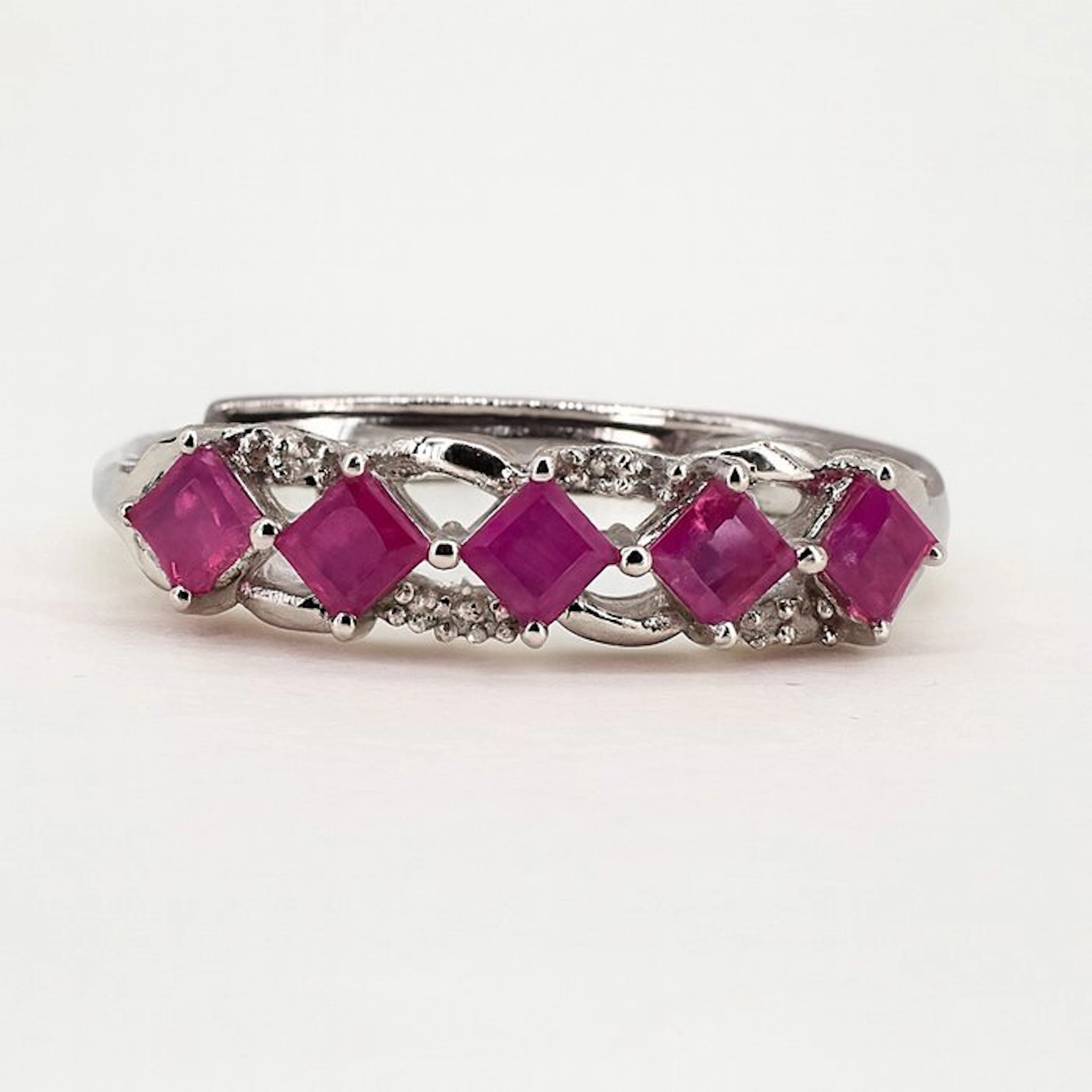 No reserve price - Ring Gold-plated Ruby - Topaz - 18kt Gold Plated