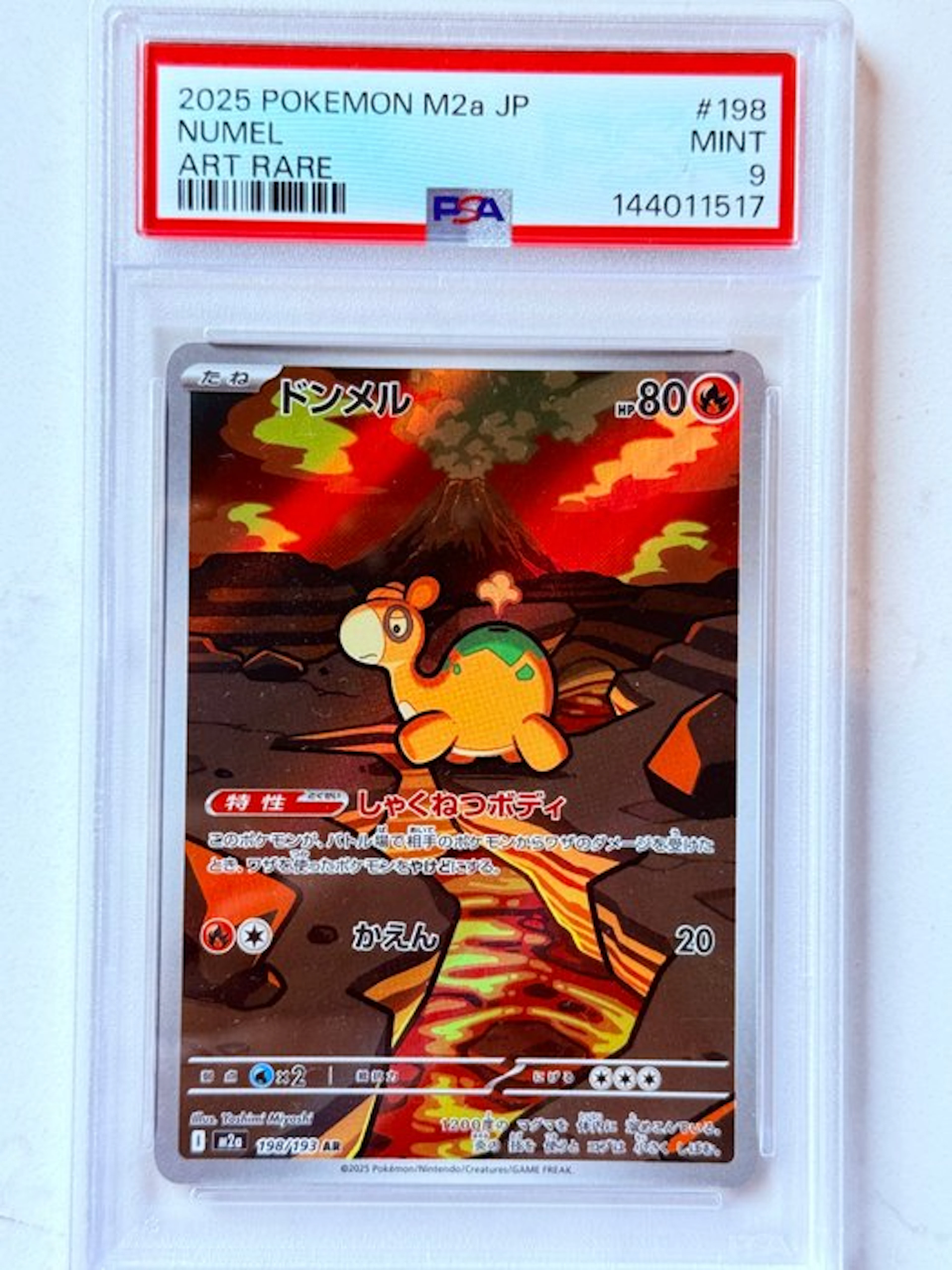 Pokémon - 1 Graded card - Numel 198 Foil, Alternate art - PSA 9 - Various sets