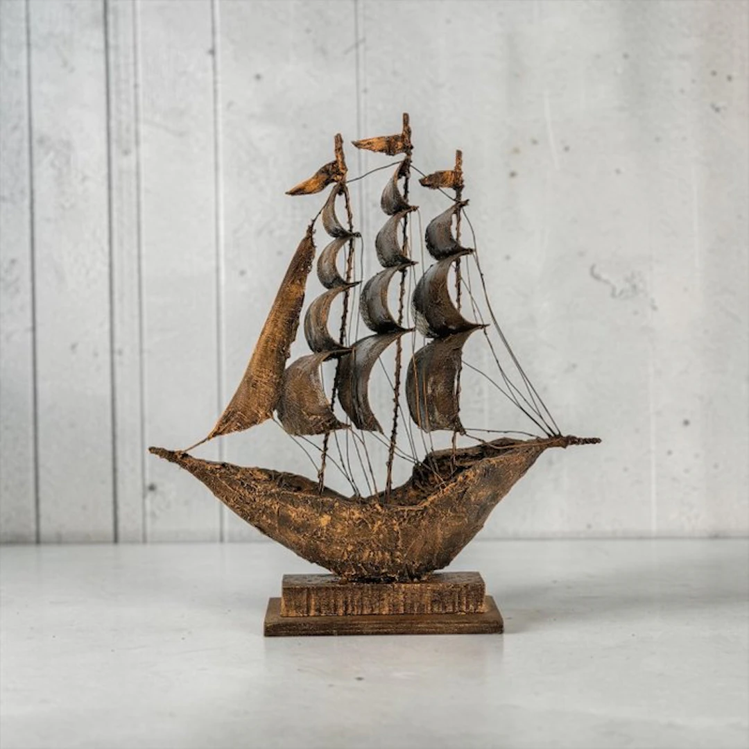 Decorative ornament - Artisanal - 60 cm - Puerto Rico - Sailboat