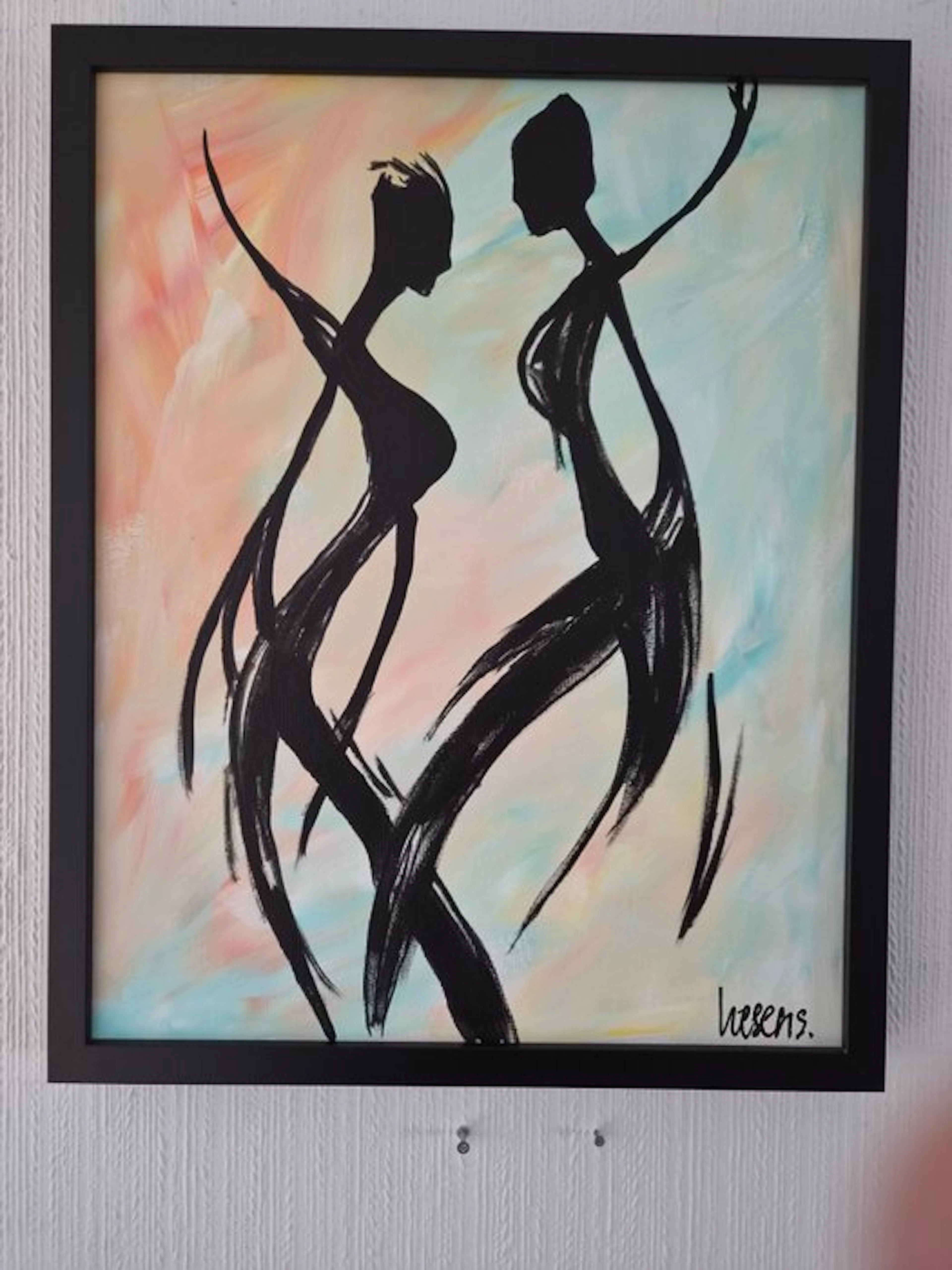 Liesens - Dancing Queen (handpainted on canvas) met lijst
