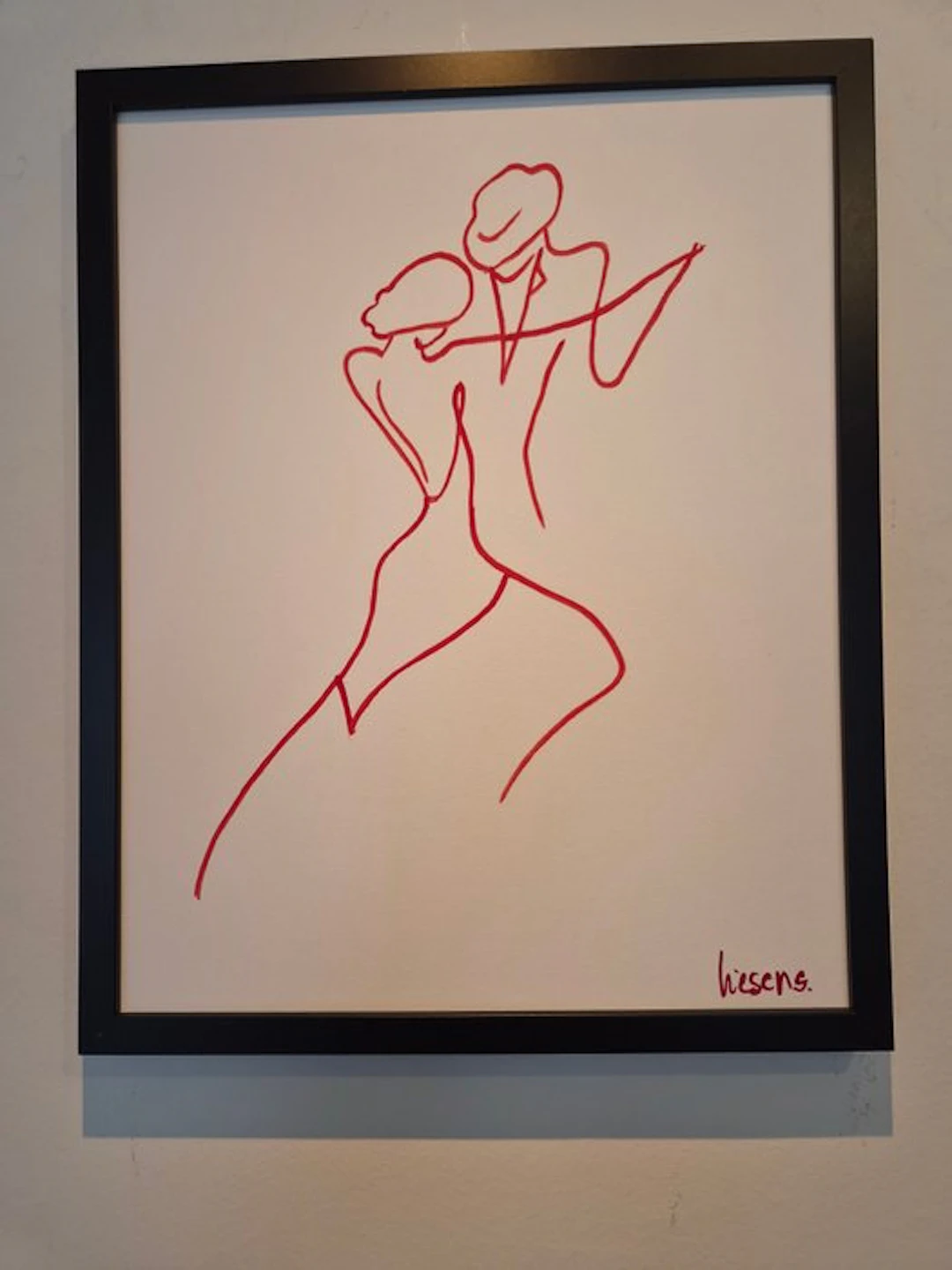 Liesens - Dance me to the end of love (handpainted on canvas) met lijst