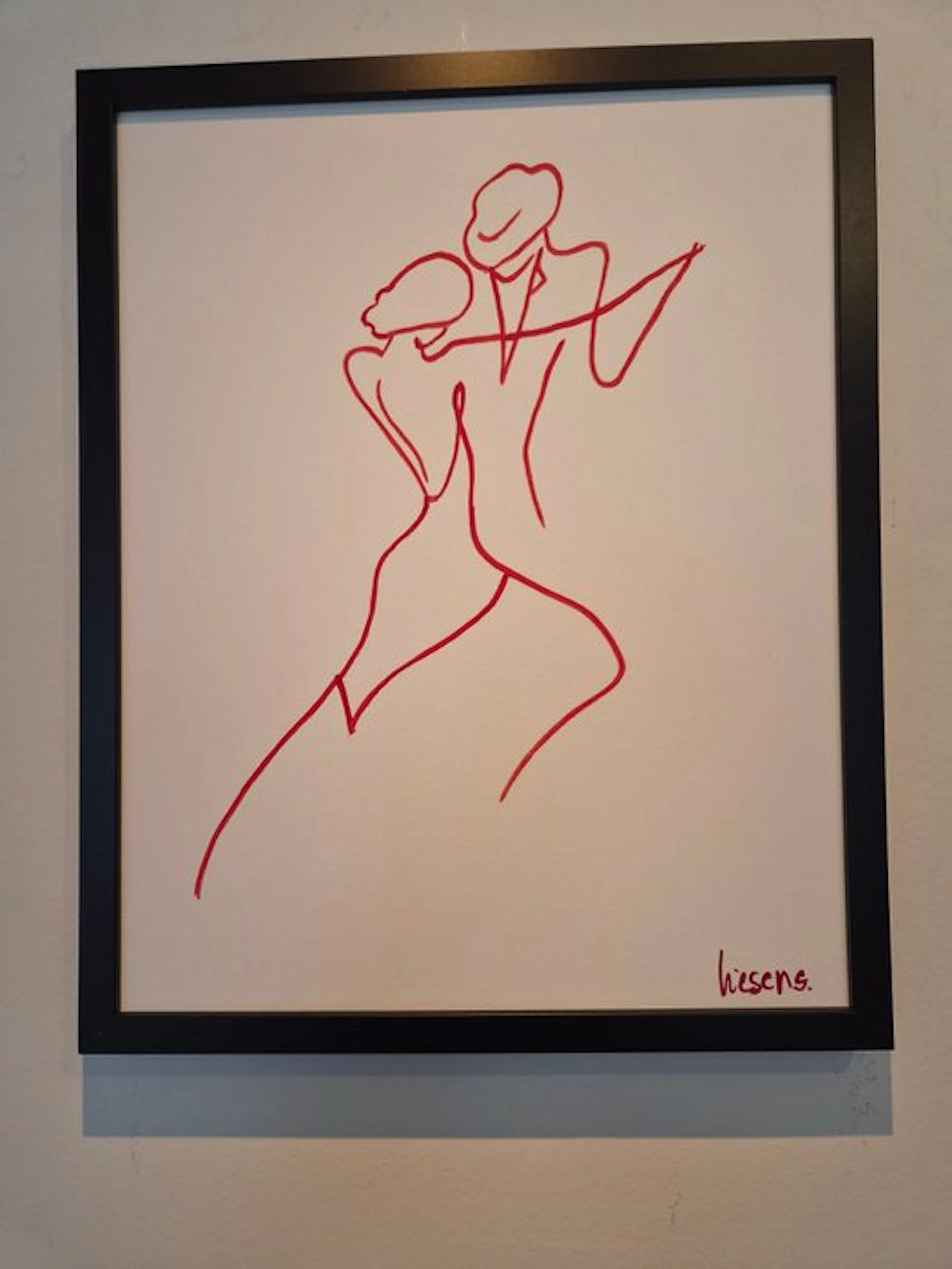 Liesens - Dance me to the end of love (handpainted on canvas) met lijst