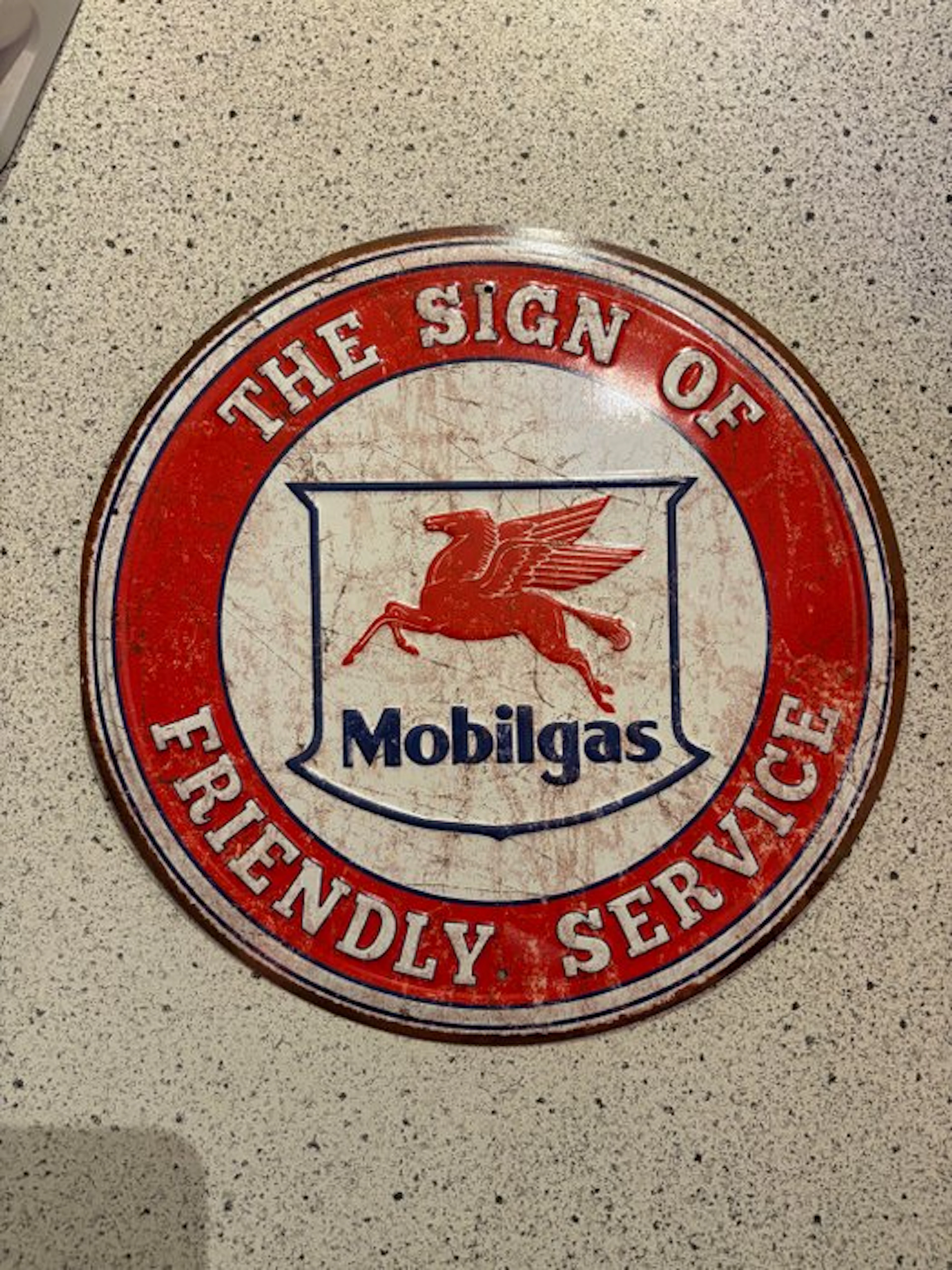Exxon Mobil Corporation - Mobilgas Friendly Service - Sign - Metal