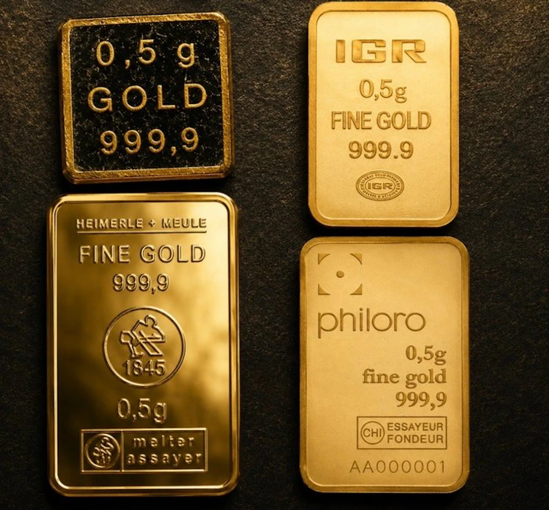 0,5 Gramm - Gold .999 - random refinery (No reserve price)