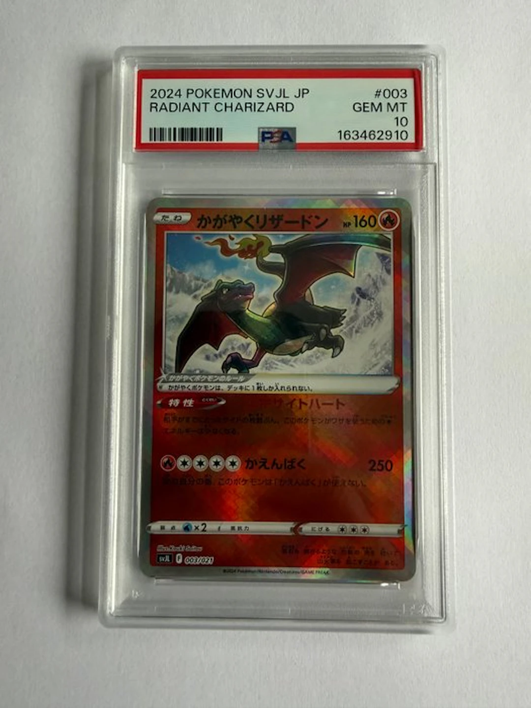 Pokémon - 1 Graded card - Charizard 003 Foil
