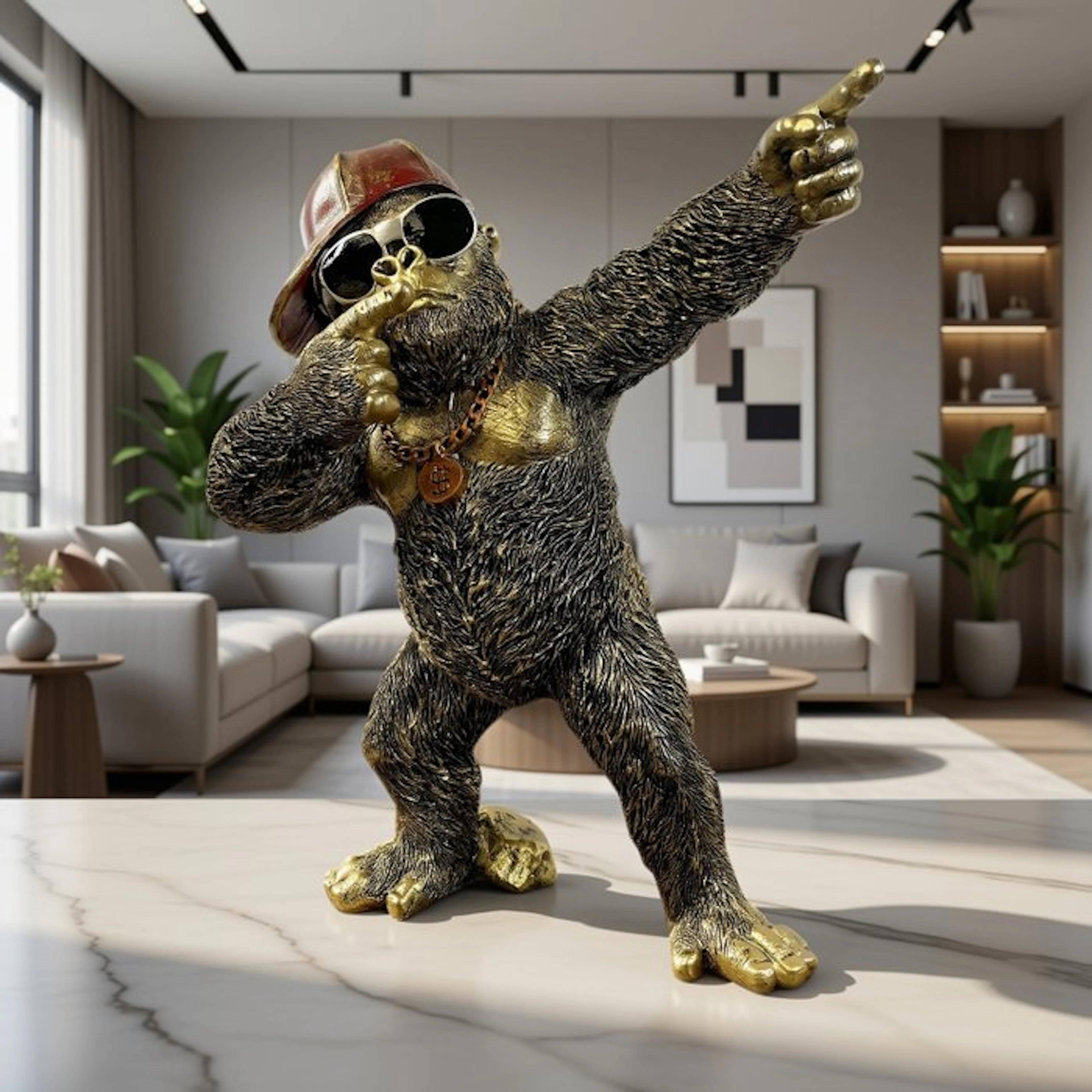 Sculpture, Hip-Hop Kong - 27 cm - Polystone - Resin