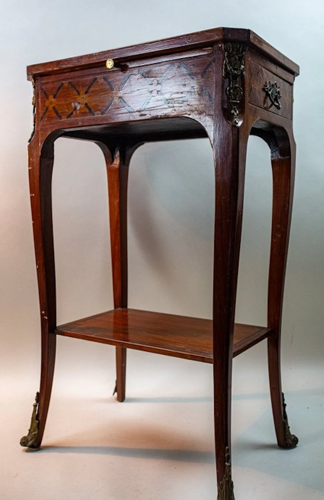 Luigi XV - Centre table - Wood, Leather - with a writing desk