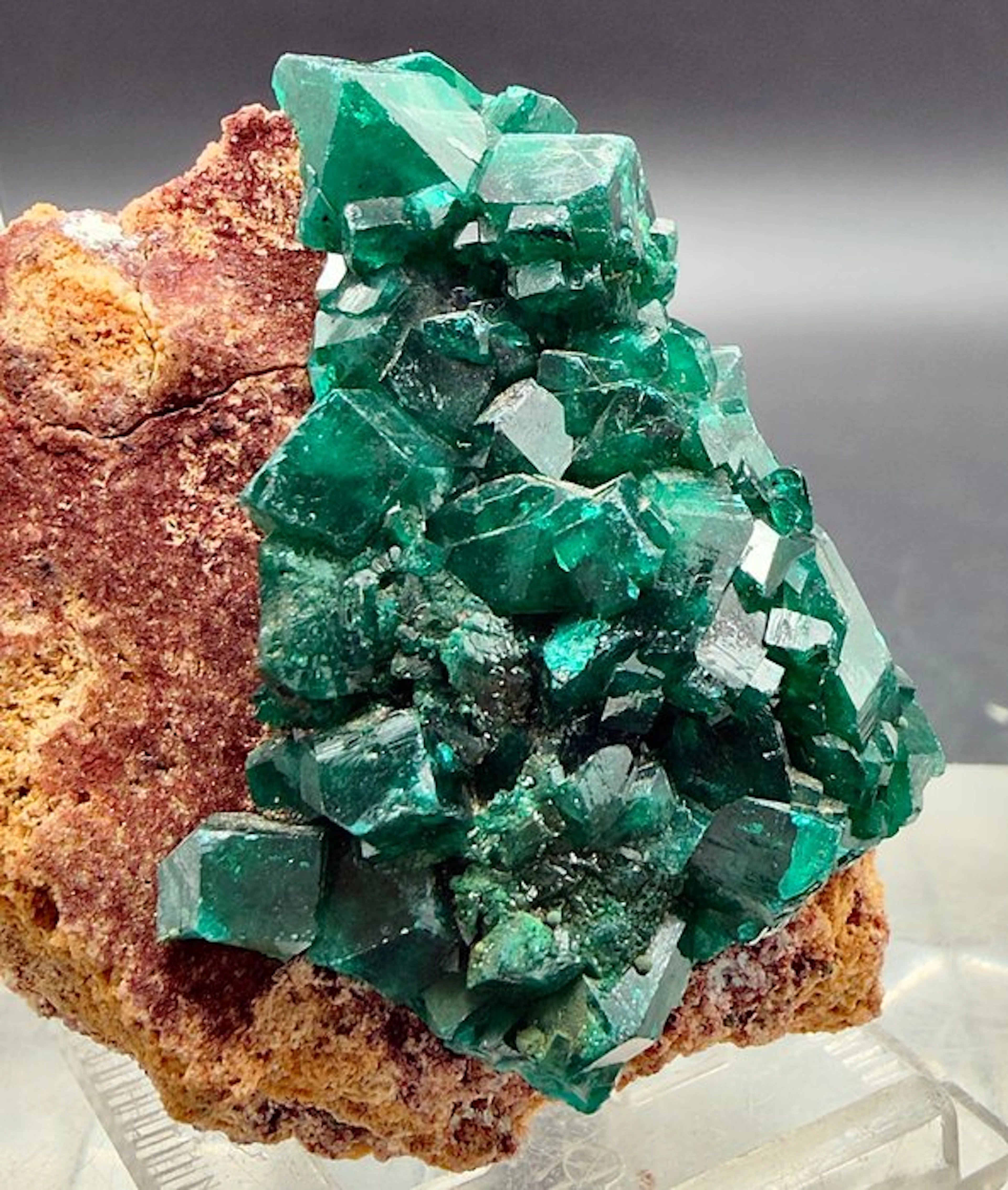 Dioptase Crystals - Height: 5.5 cm - Width: 6 cm- 115 g - (1)