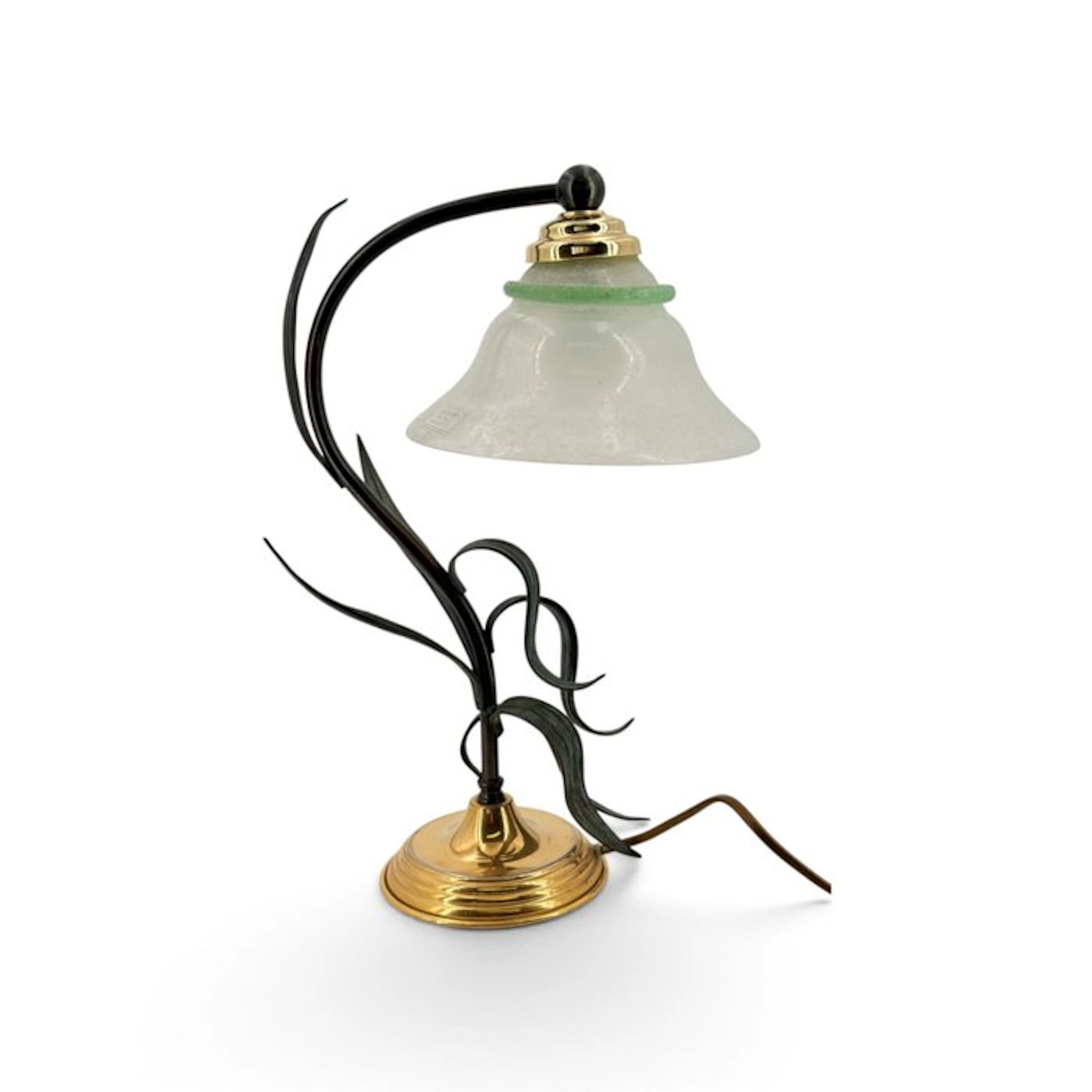 Table lamp - Brass, Crystal - Murano Design