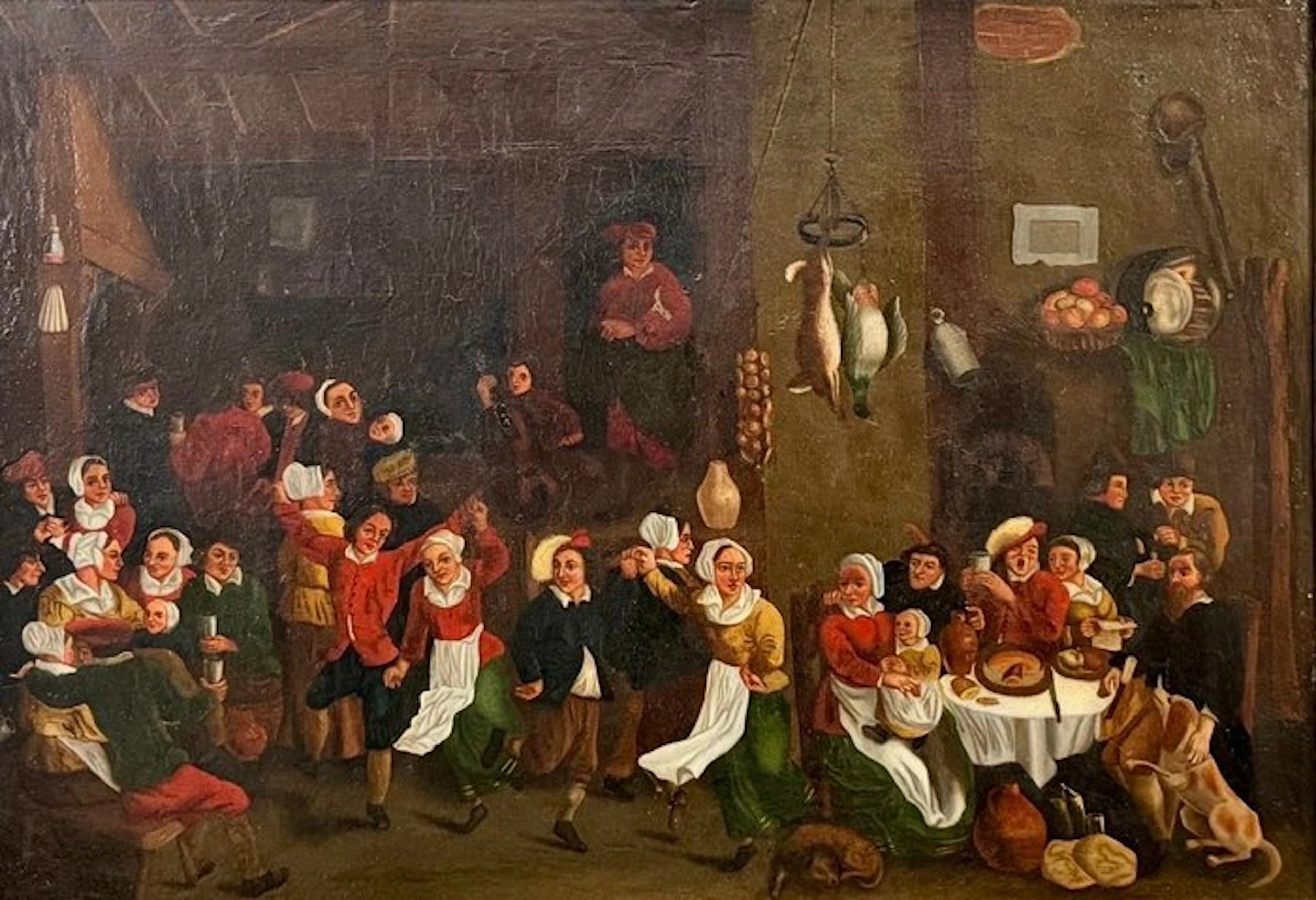 Scuola fiamminga (XVIII-XIX) - Festa popolare in una...