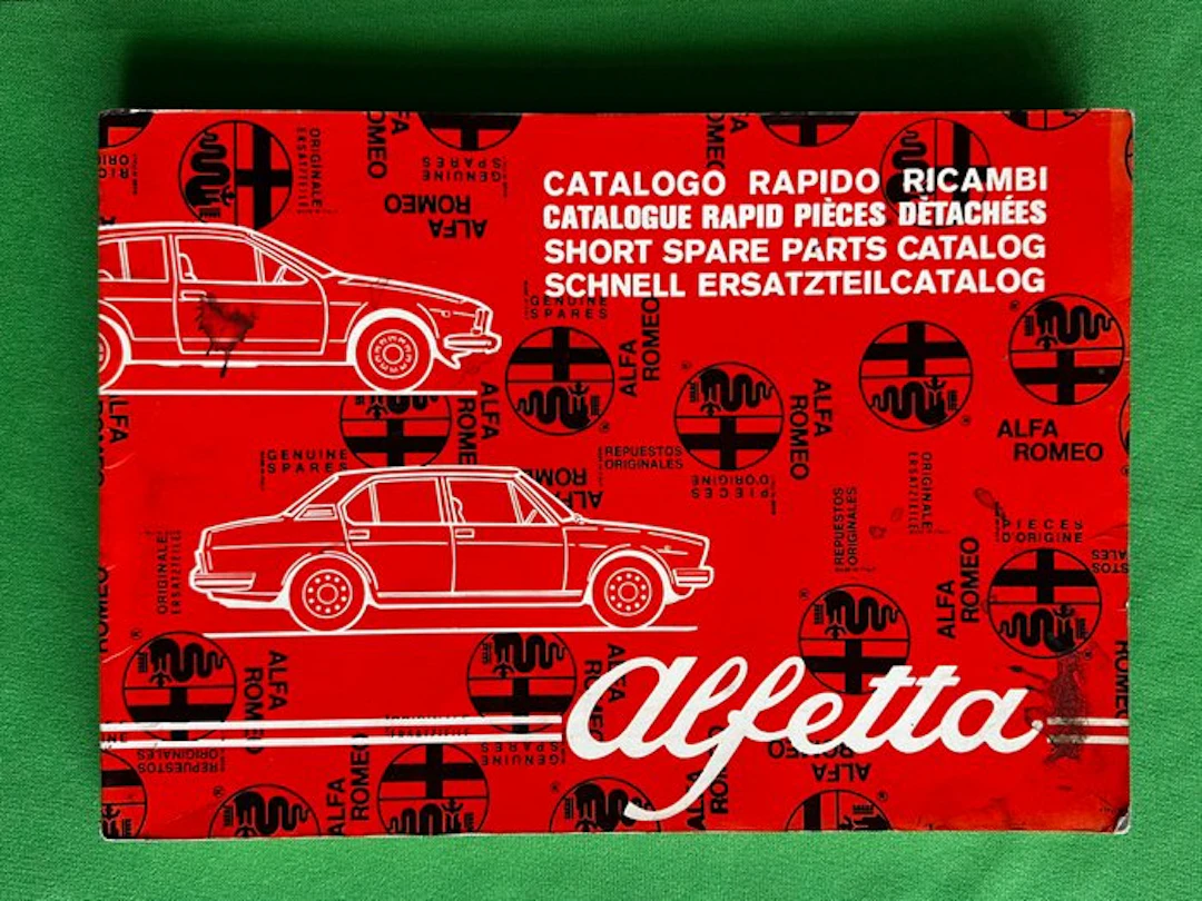 Manual - Alfa Romeo - Catalogo rapido Ricambi - Alfetta...