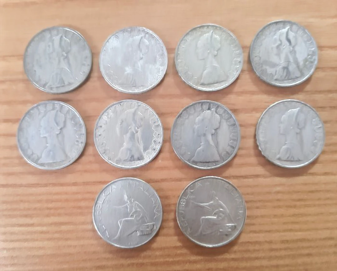 Italy, Republic 500 Lire argento (10 monete) (No reserve price)