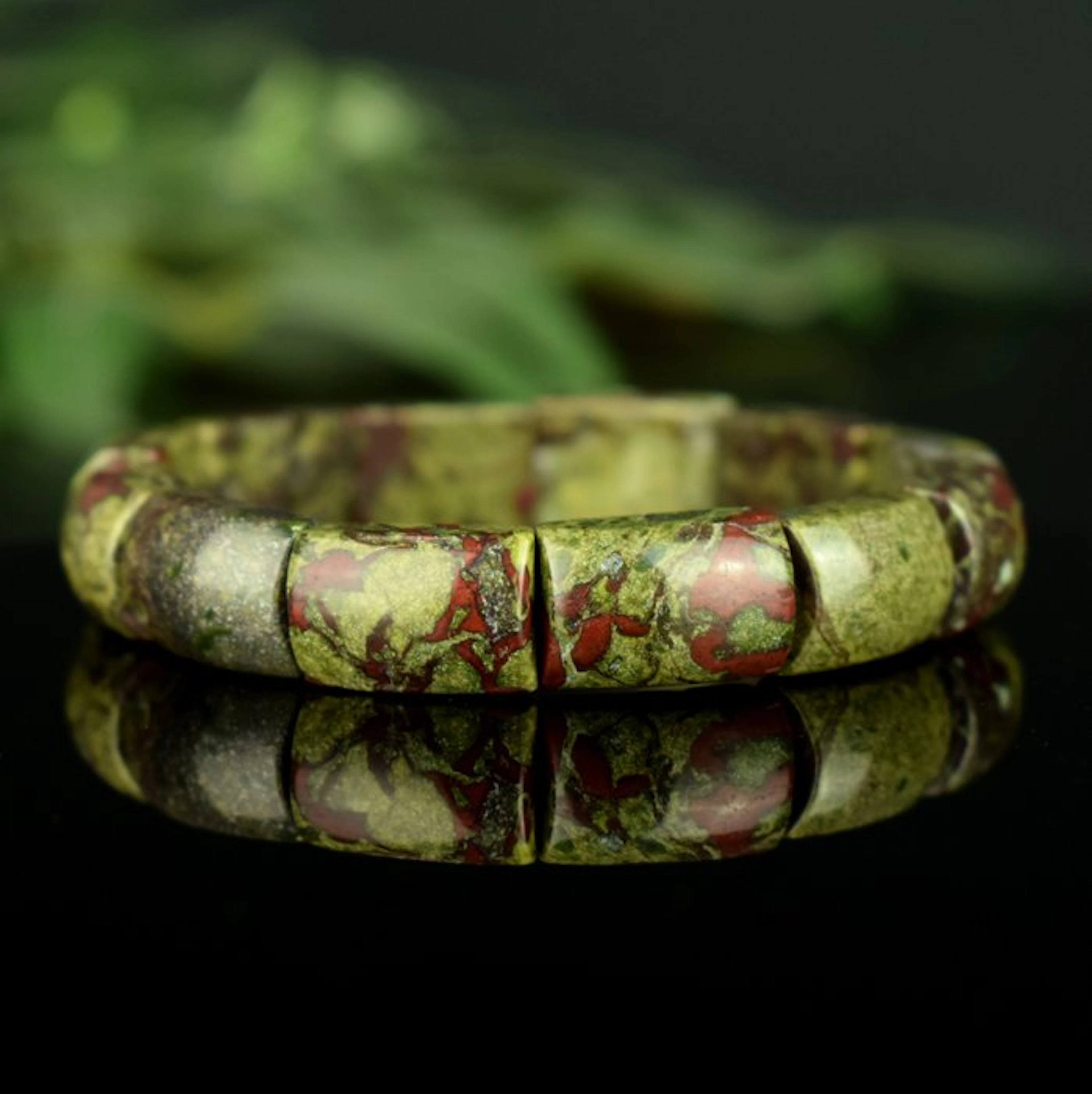 Dragon's Blood Jasper - high quality - magnificent colors - Width: