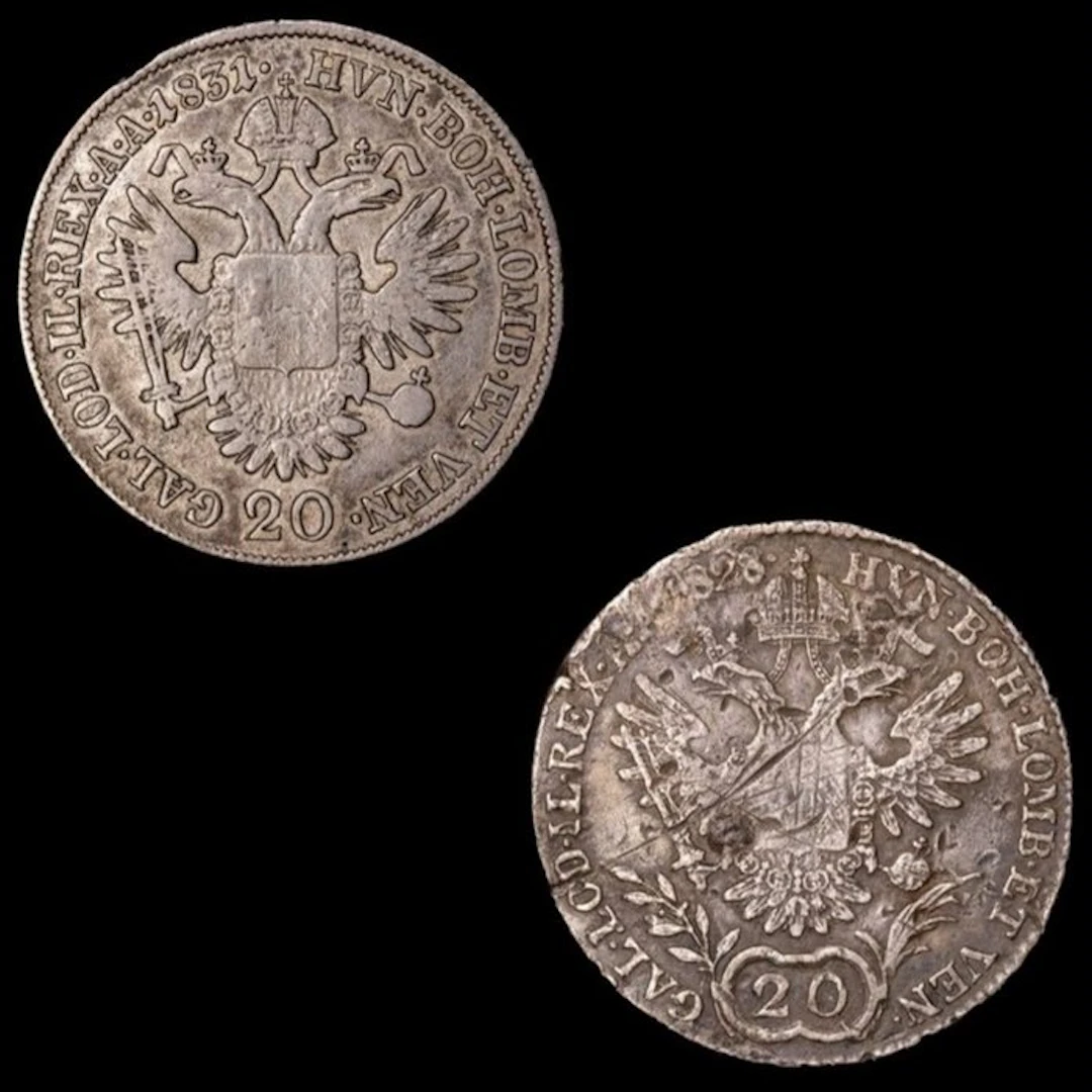 Austria. 20 Kreuzer 2x 1828/1831 (No reserve price)