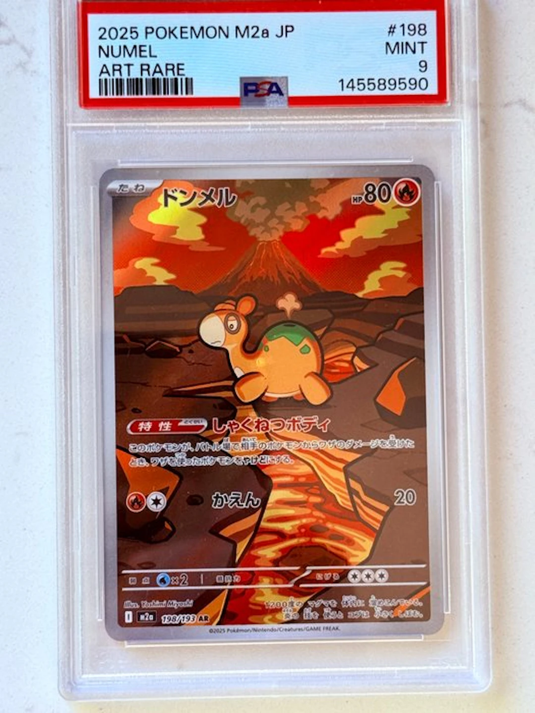 Pokémon - 1 Graded card - Numel 198/193 AR Foil