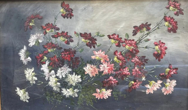 Federico De Curtis (XX) - Natura morta con fiori
