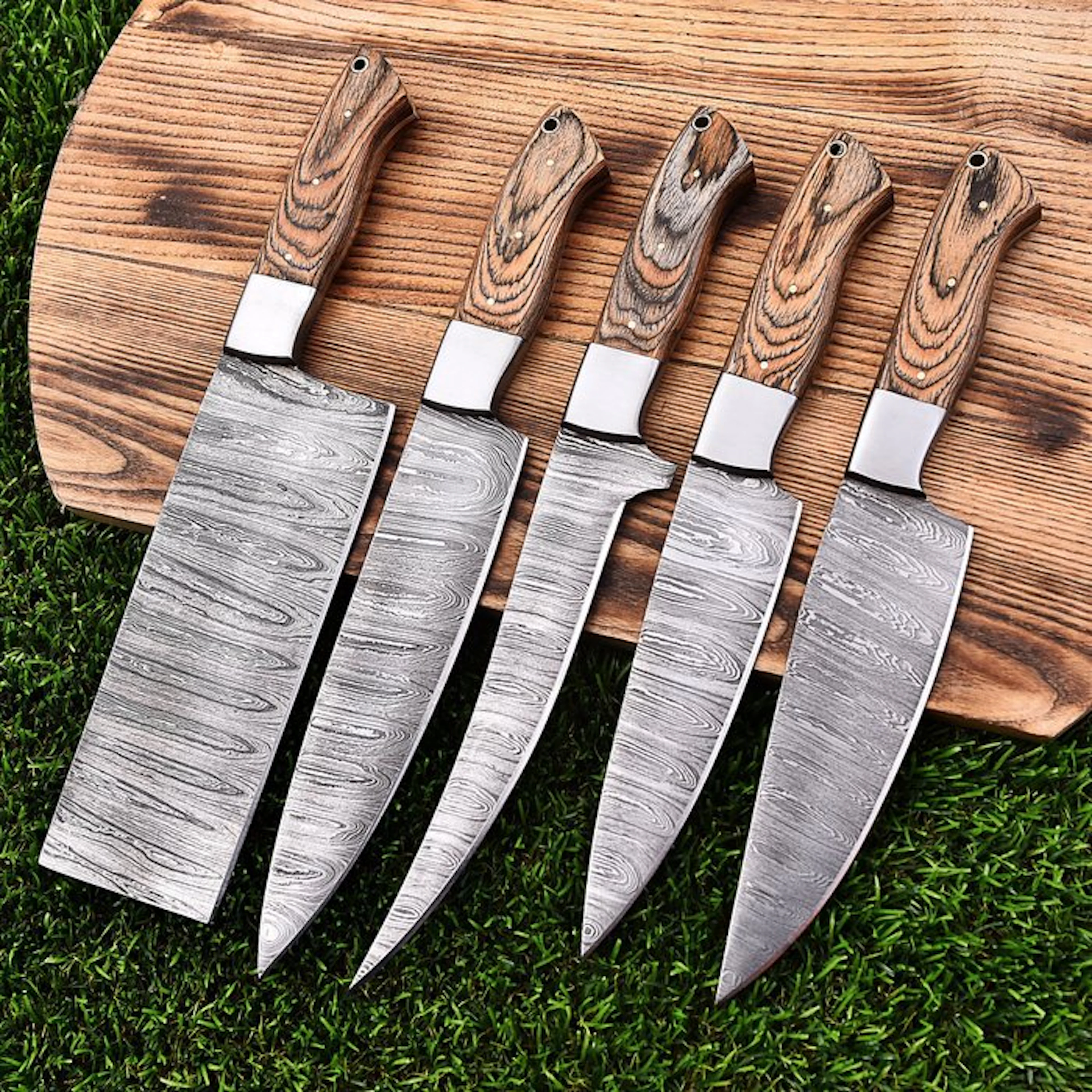Kitchen knife - Chef's knife - Folded steel , Pakka wood - North America