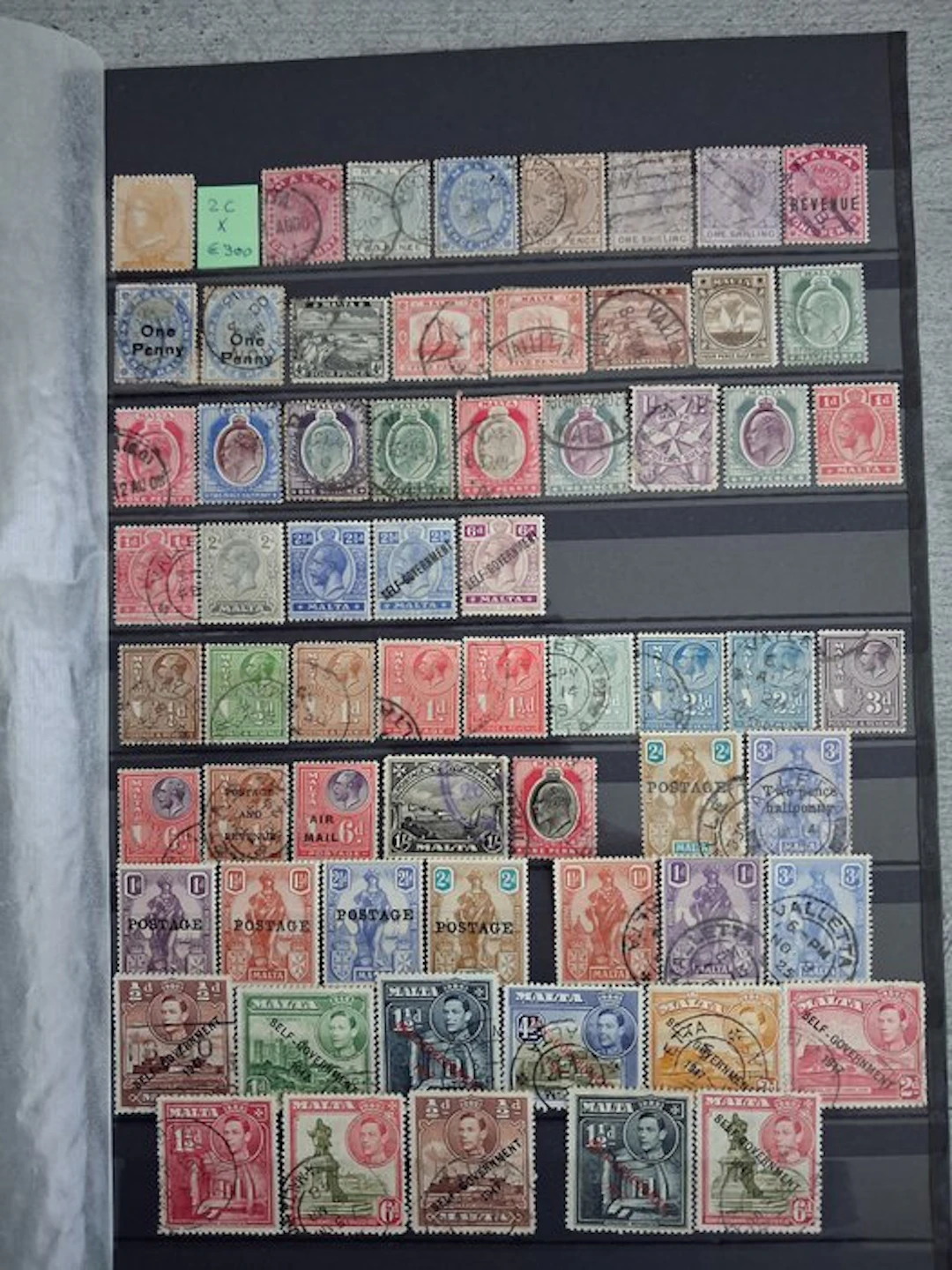 British Commonwealth 1860/1956 - Malta, collection on insert cards.