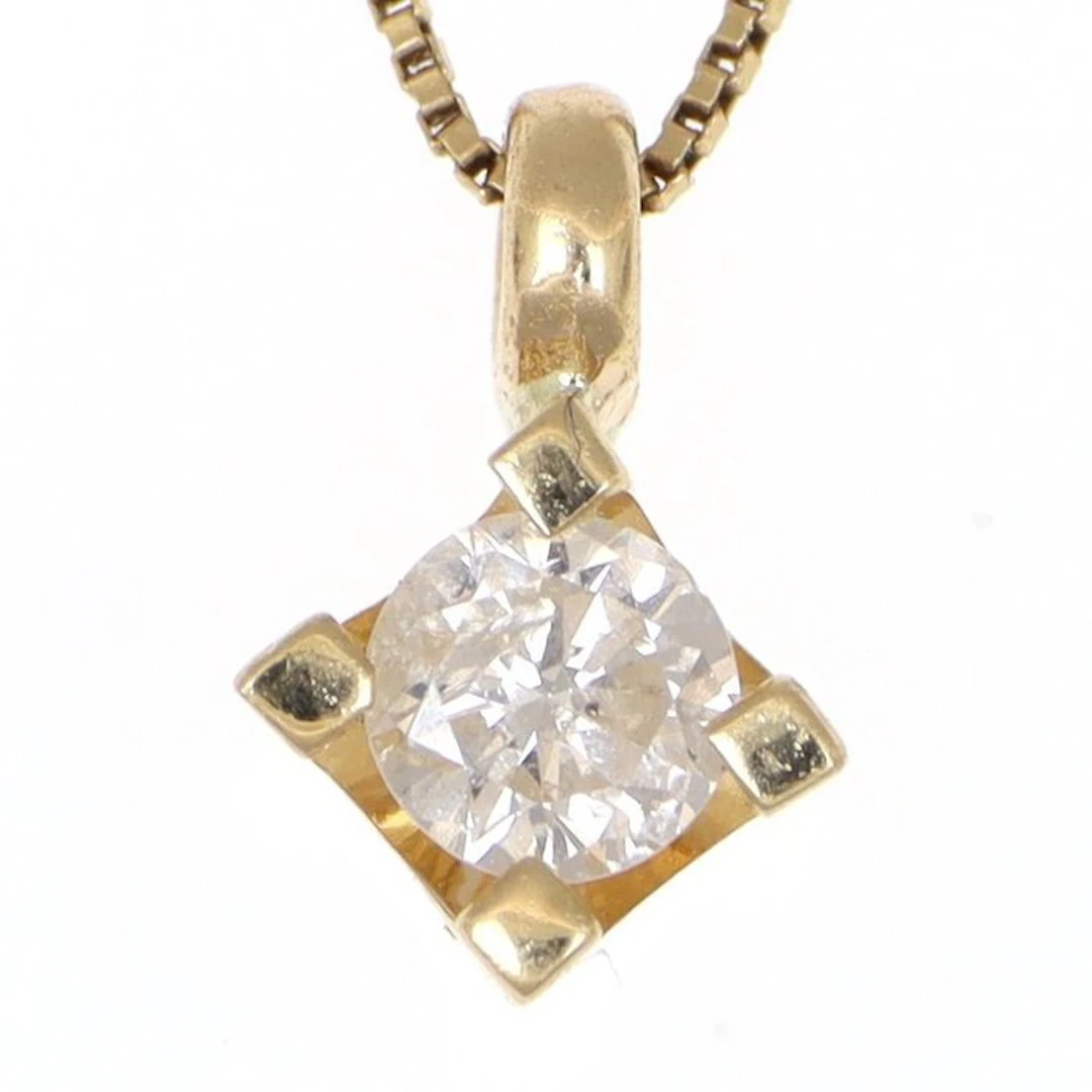 No reserve price - Necklace with pendant - 18 kt. Yellow gold Diamond (Natural)