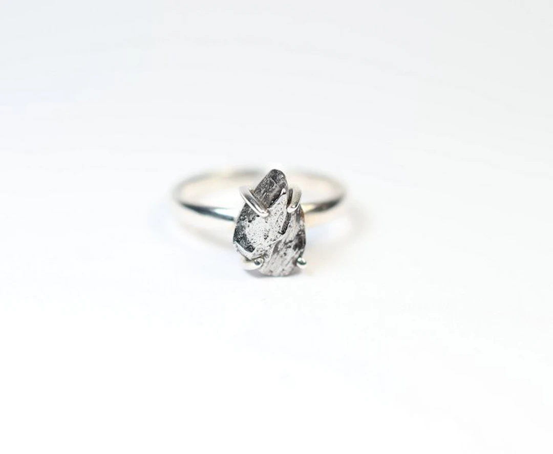 Meteorite Campo del Cielo ring / new 925. Sterling silver - 2.8 g - (1)