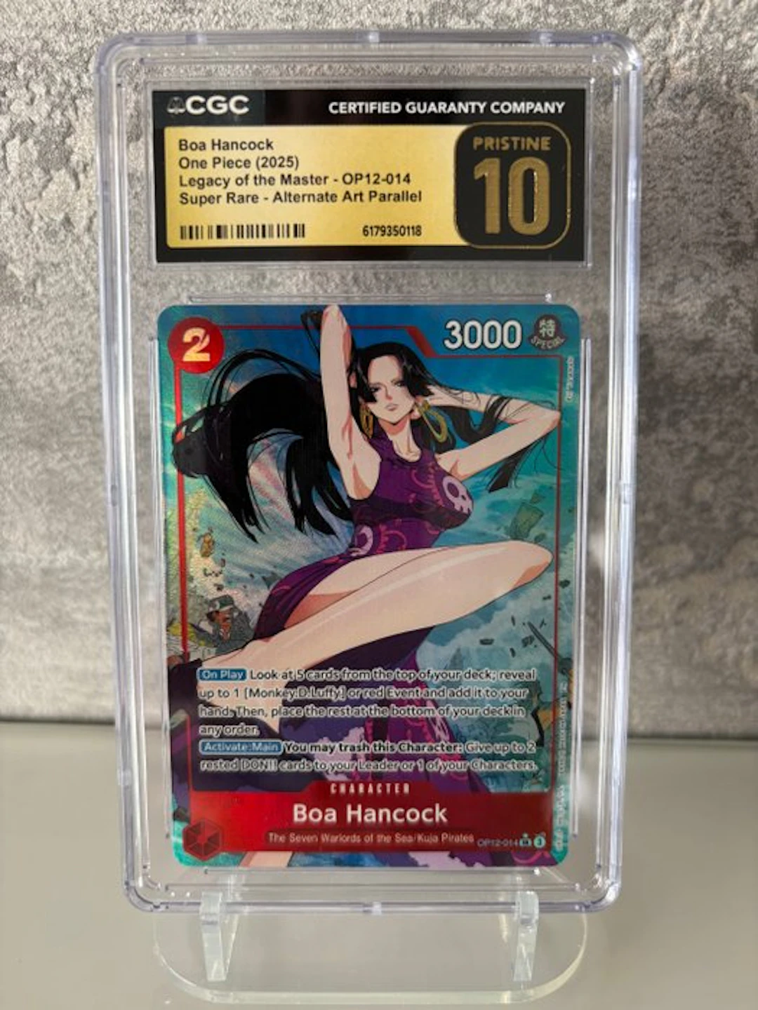 Bandai - 1 Graded card - One Piece - Boa Hancock OP12-014 Alternate art