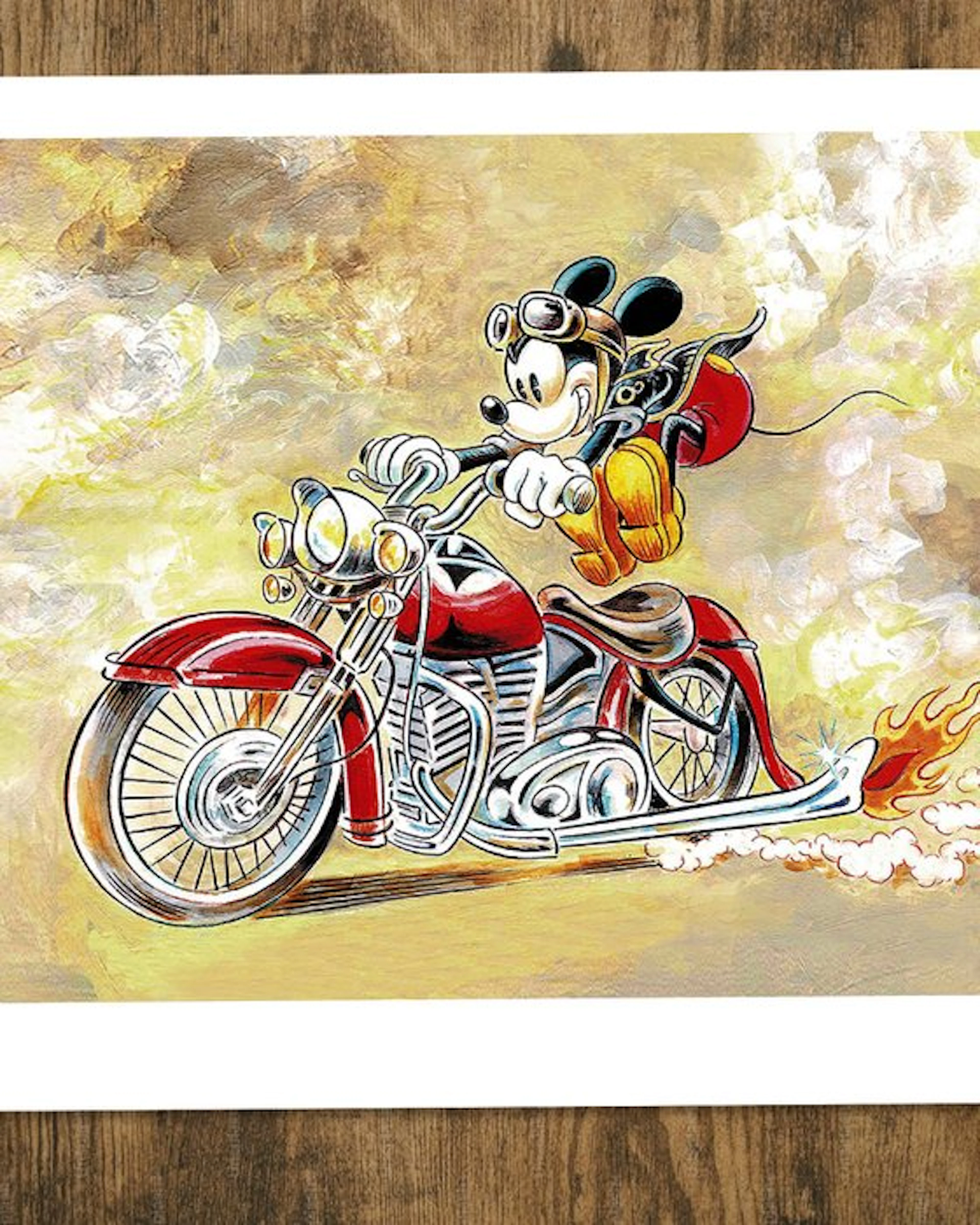 Tony Fernandez - Mickey Mouse Riding a Harley-Davidson...