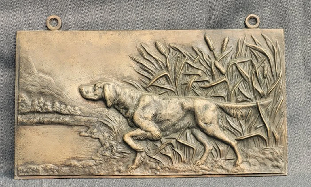 Wall decoration - Antoin-Louis Barye (after) - Hunting Dog