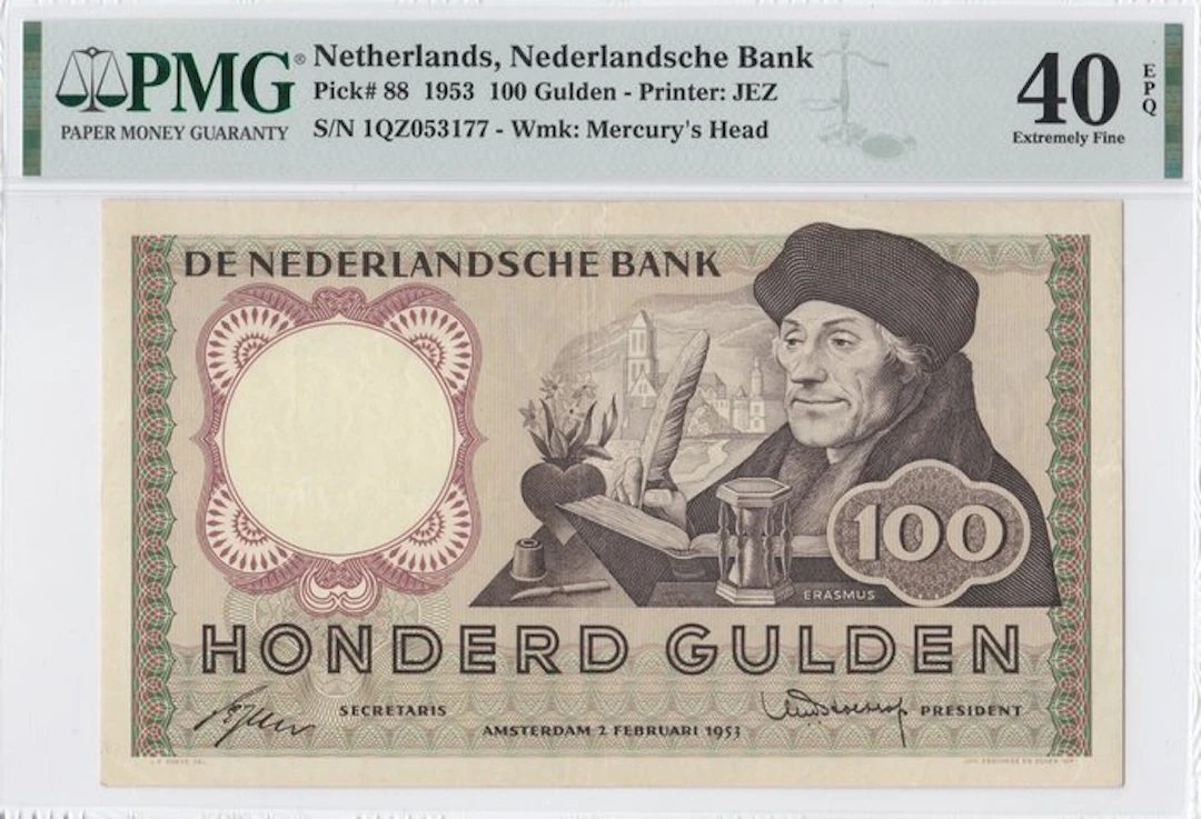 Netherlands. - 100 Gulden 1953 - Erasmus - Pick 88 (No reserve price)