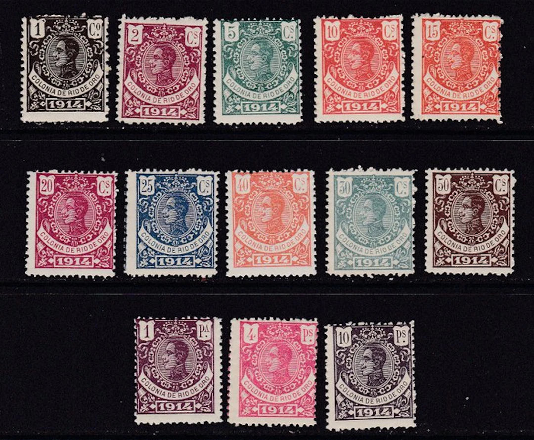 Spain - Río de Oro 1914 - Alfonso XIII Complete set - Edifil 78/90