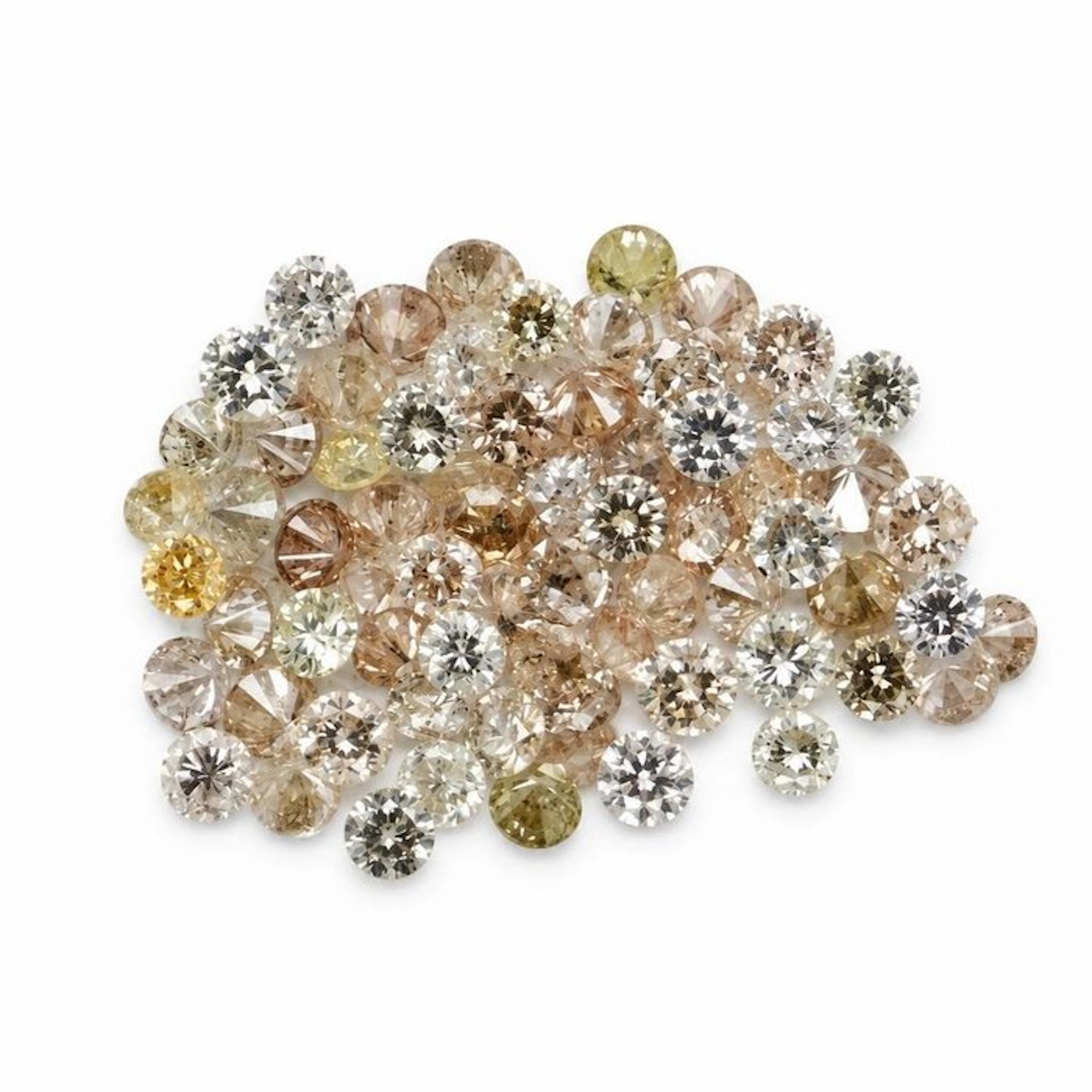 No reserve price - 70 pcs Diamond (Natural) - 1.01 ct - Round - VS1
