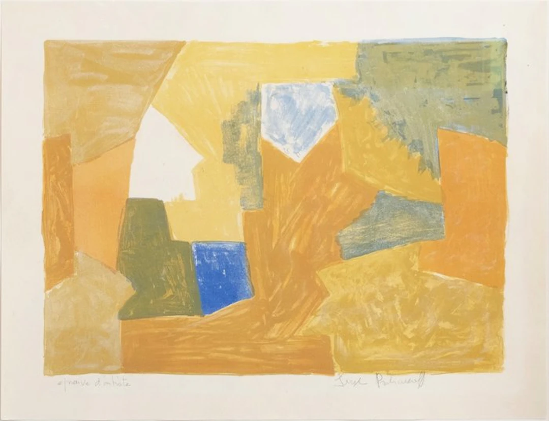 Serge Poliakoff (1900-1969) - Composition jaune, orange et verte