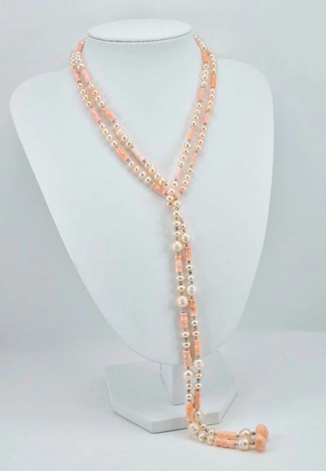 Coral - Hematite - Necklace