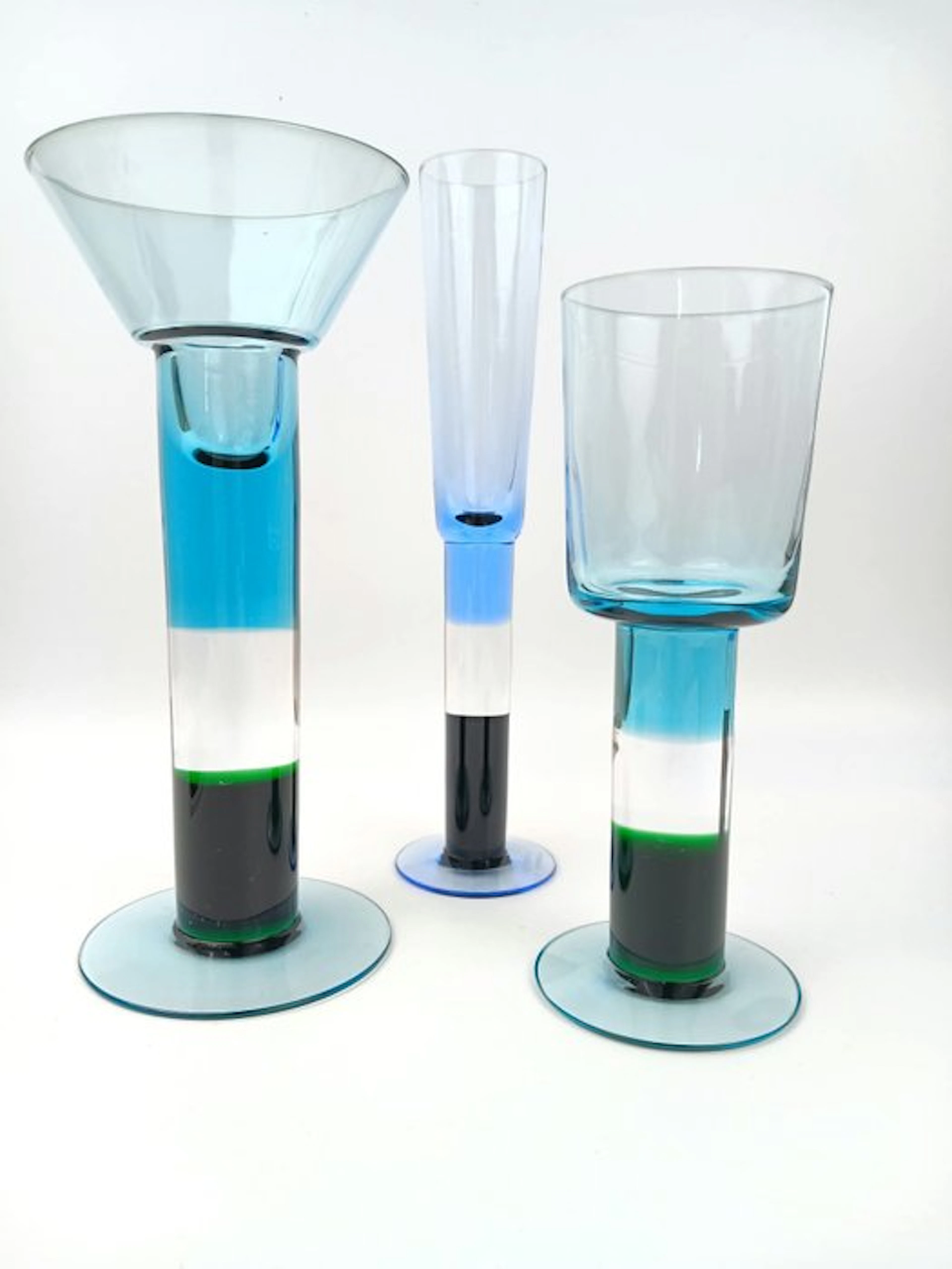 Nuutajärvi-Notsjö - Kerttu Nurminen - Candleholder (3) - Glass