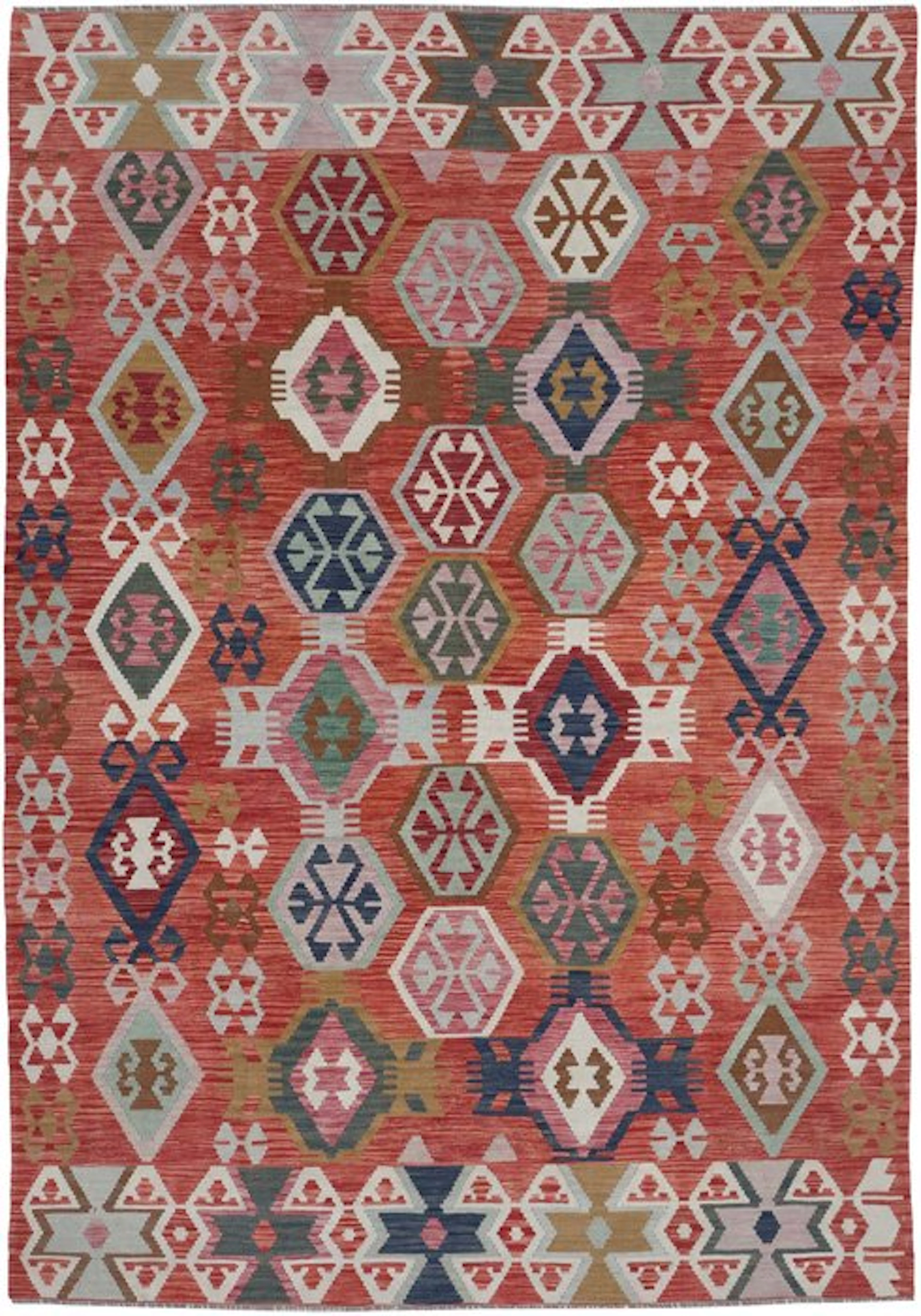Handwoven Designer Kilim – Afghan Design - Kelim - 300 cm - 208 cm