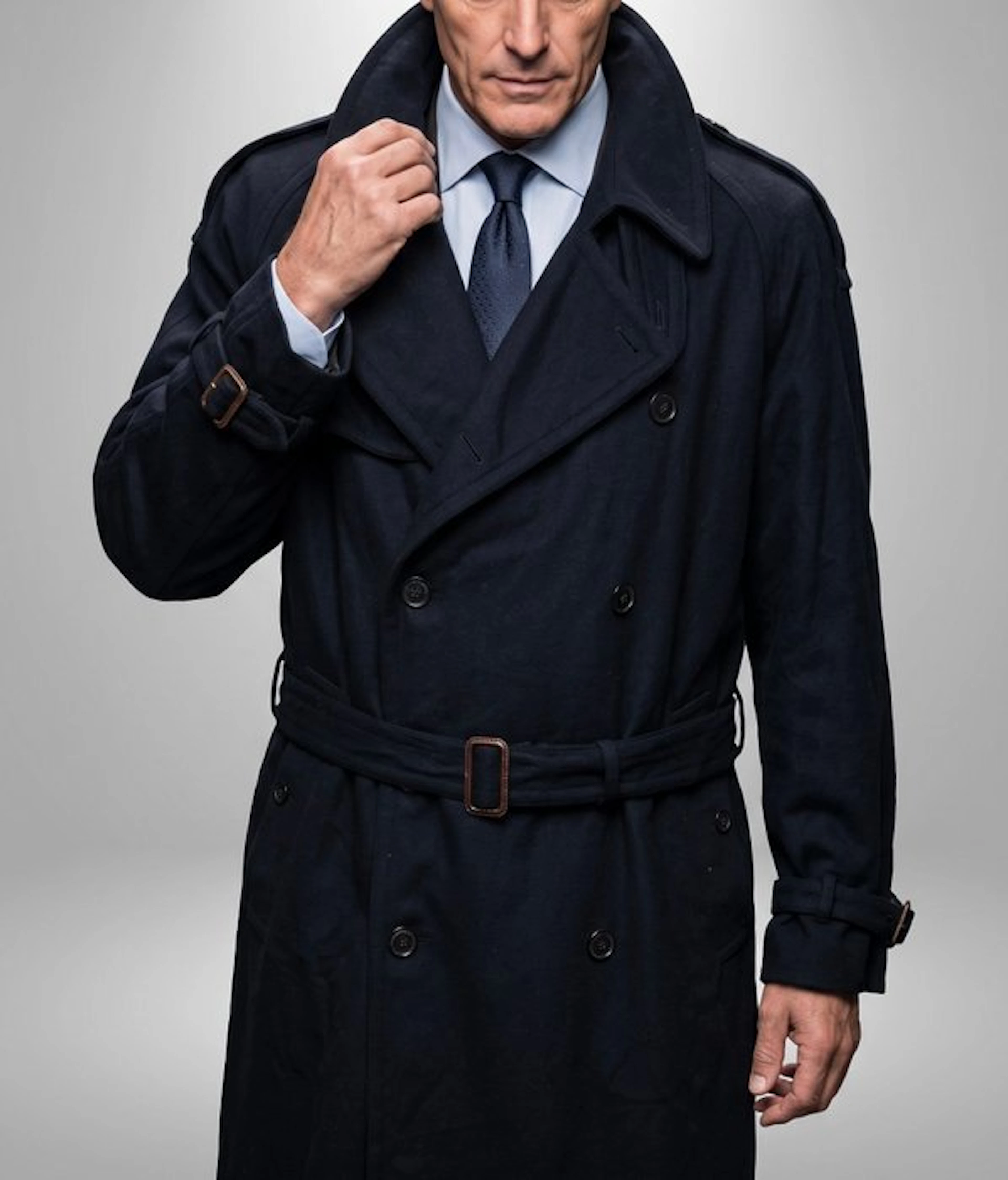 HUGO BOSS PREMIUM Special Trench Classic Coat Wool...