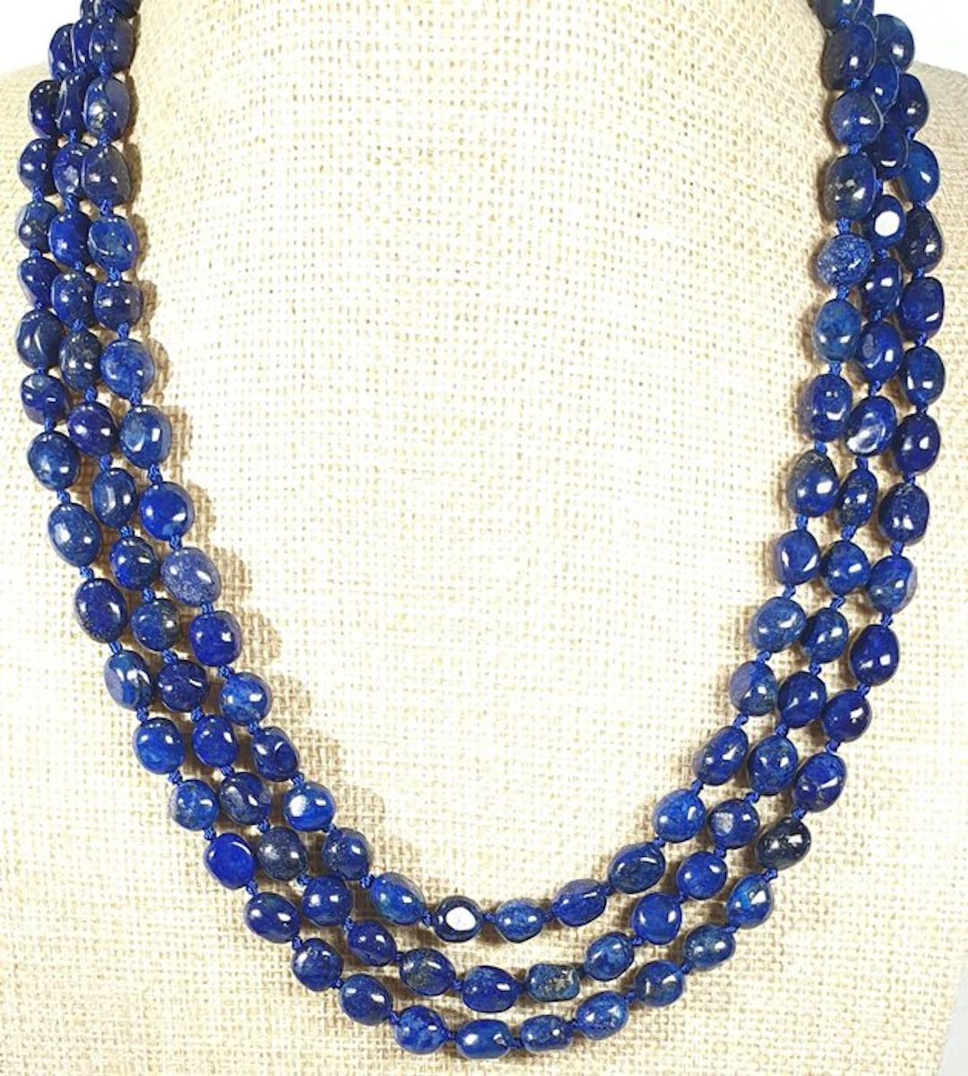 Natural Afghan lapis lazuli - Virgin Mary's Stone - 925...