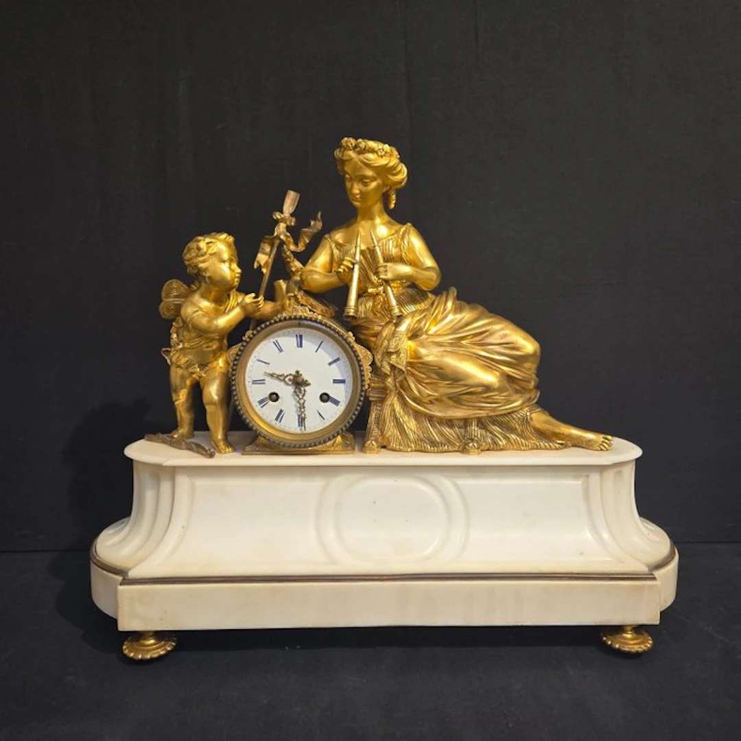 Table clock Louis XIV Style - Gilt bronze - 1850-1900 - Cupid