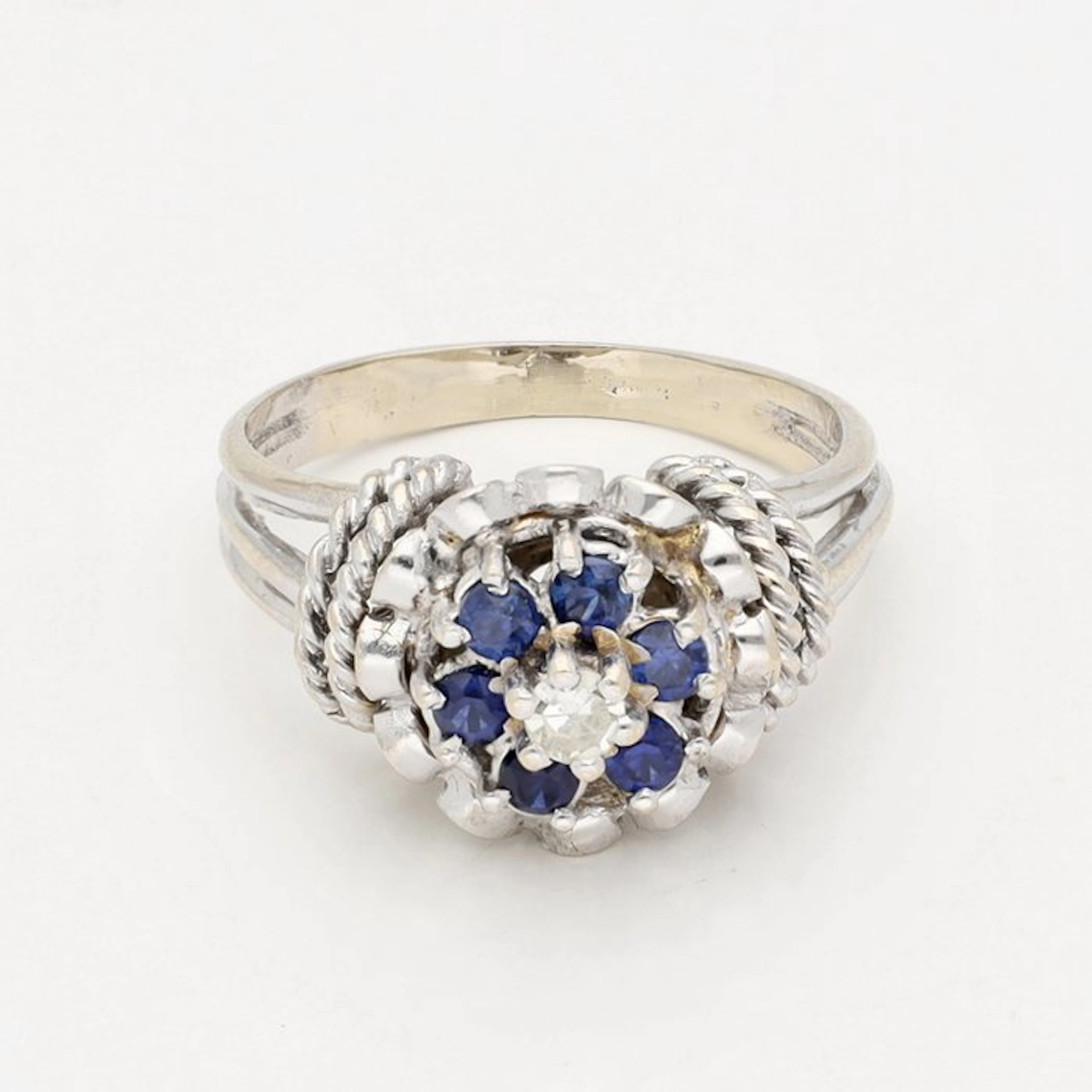 Ring - 18 kt. White gold - Diamond - single-cut diamond