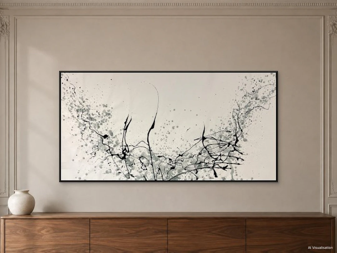 Laura Pinchete - Splash en blanco y negro. XXXL