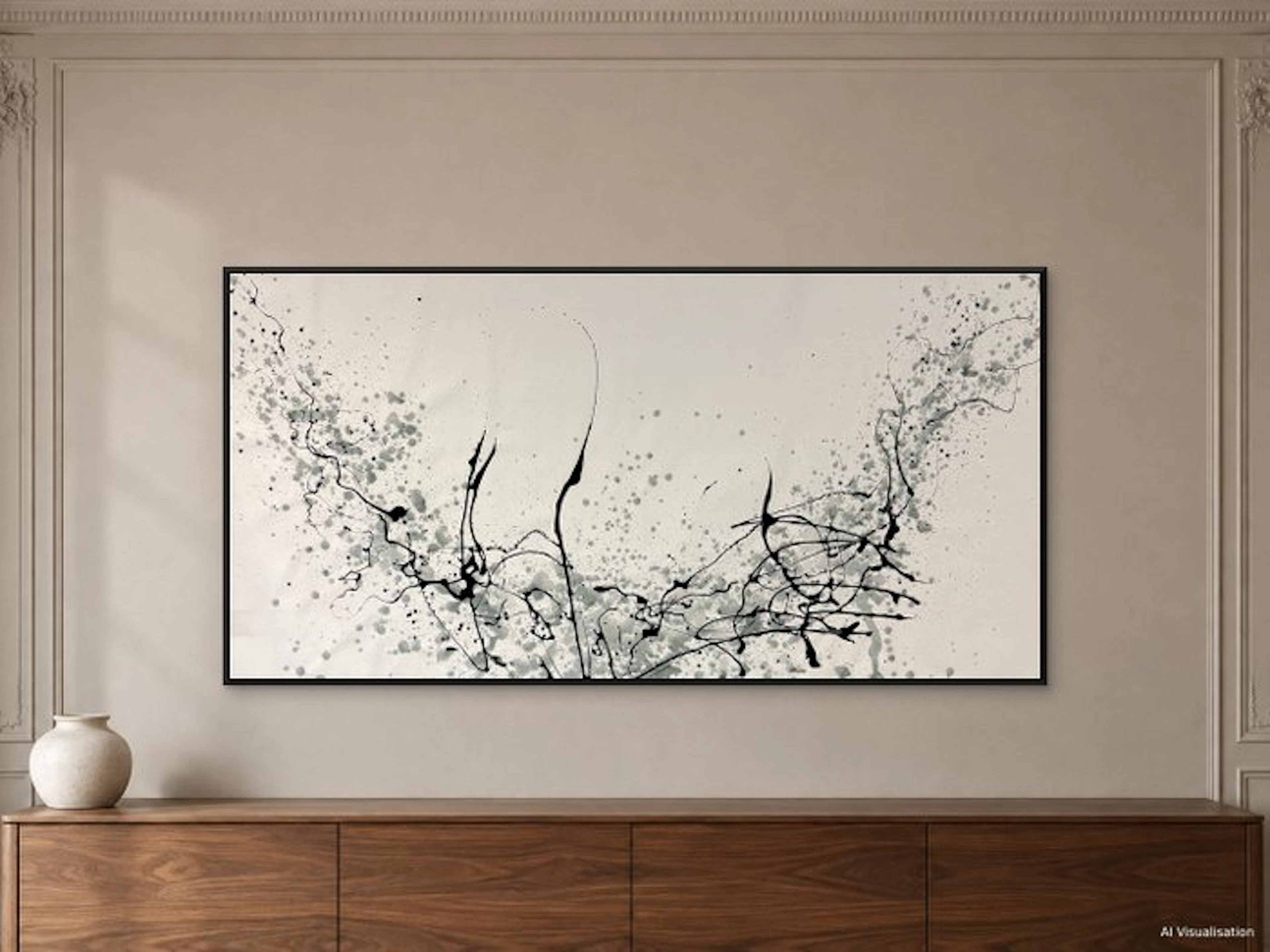 Laura Pinchete - Splash en blanco y negro. XXXL