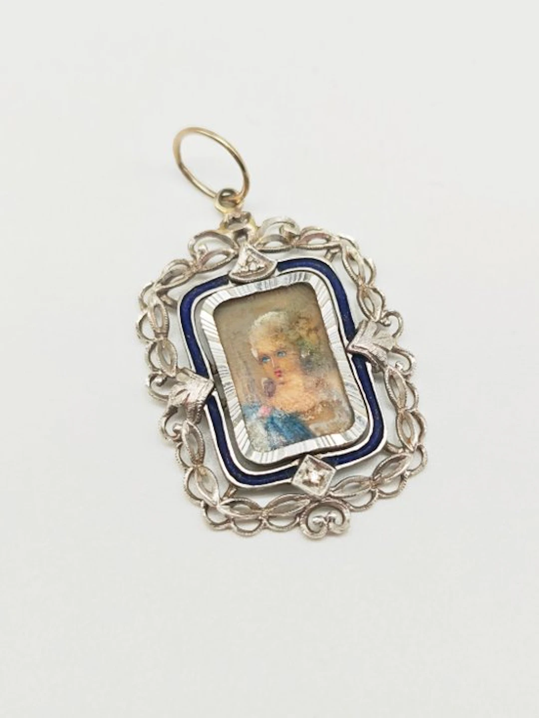 Pendant - 18 kt. White gold - Diamonds