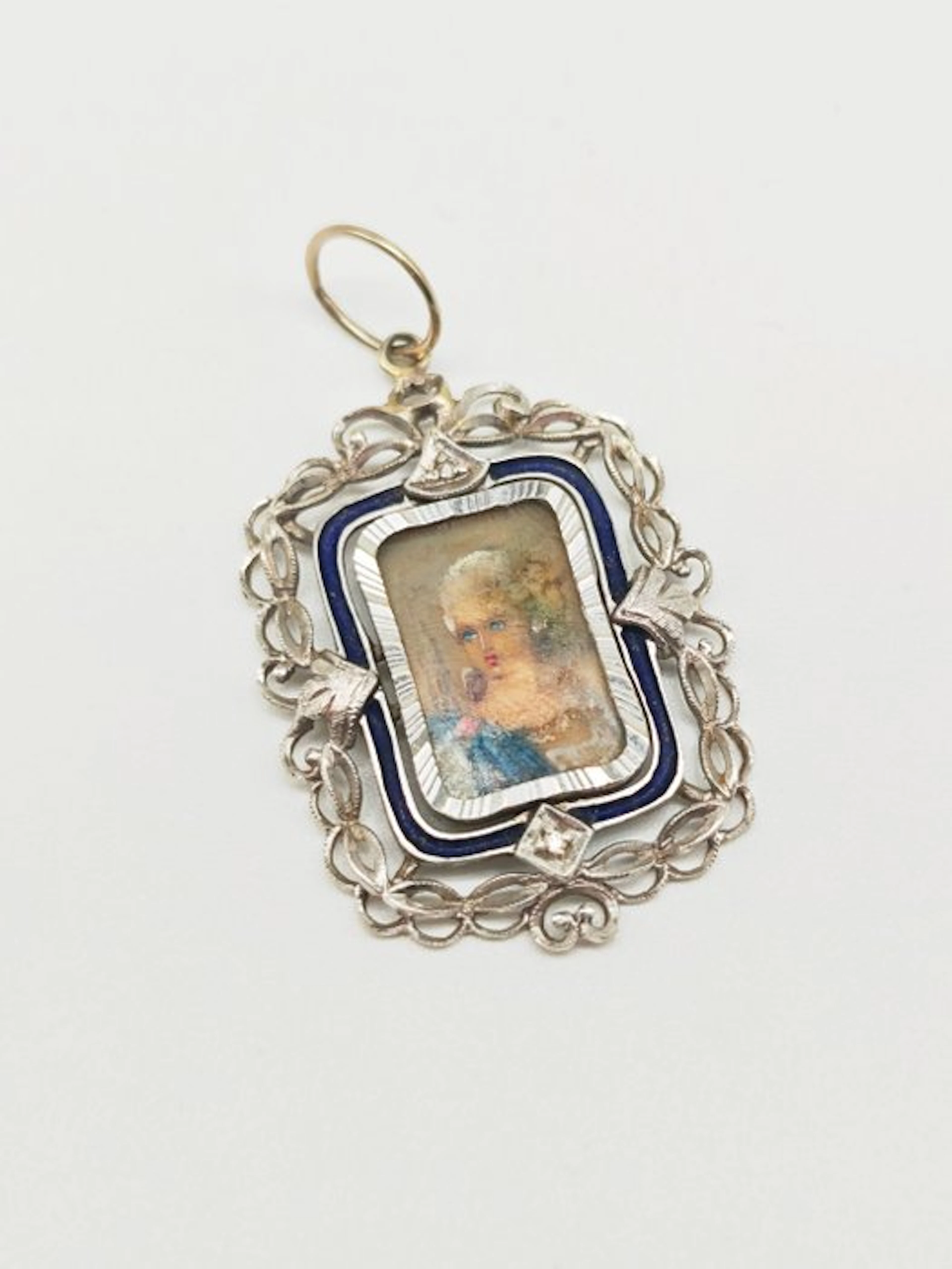 Pendant - 18 kt. White gold - Diamonds