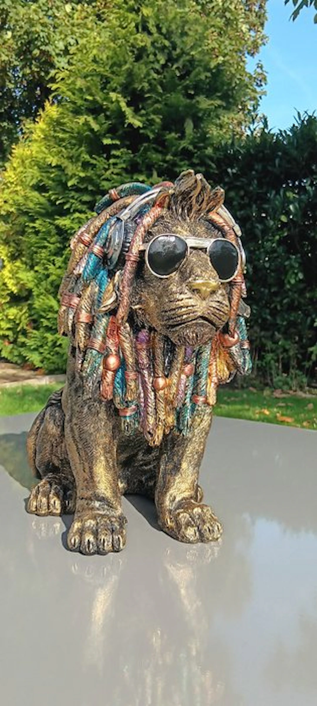 Statue, Pop art leeuwenbeeld - 35 cm - resin - 2026