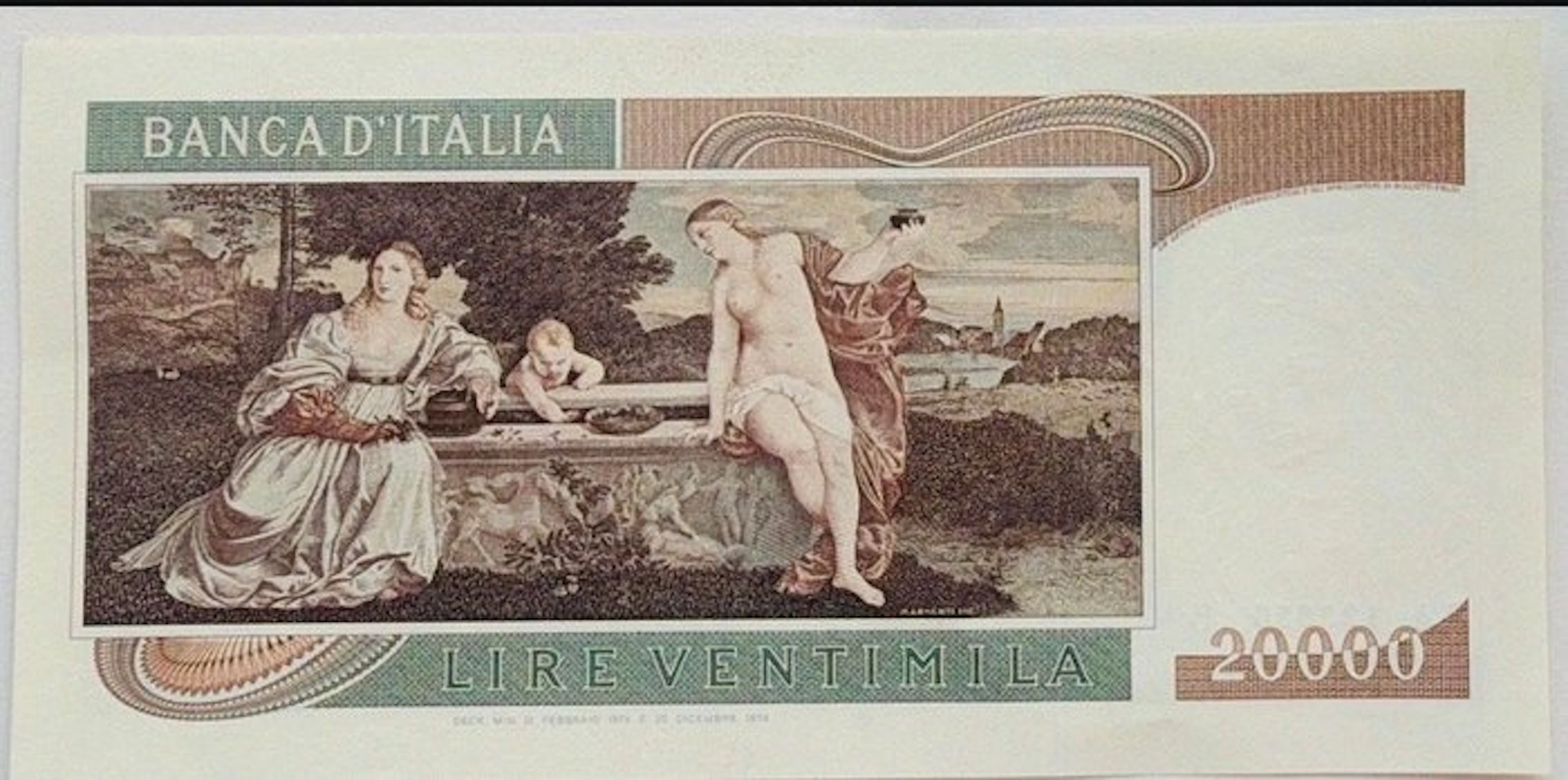 Italy. - 20.000 Lire 1975 "Tiziano" - Gigante BI 77A; Pick 104a