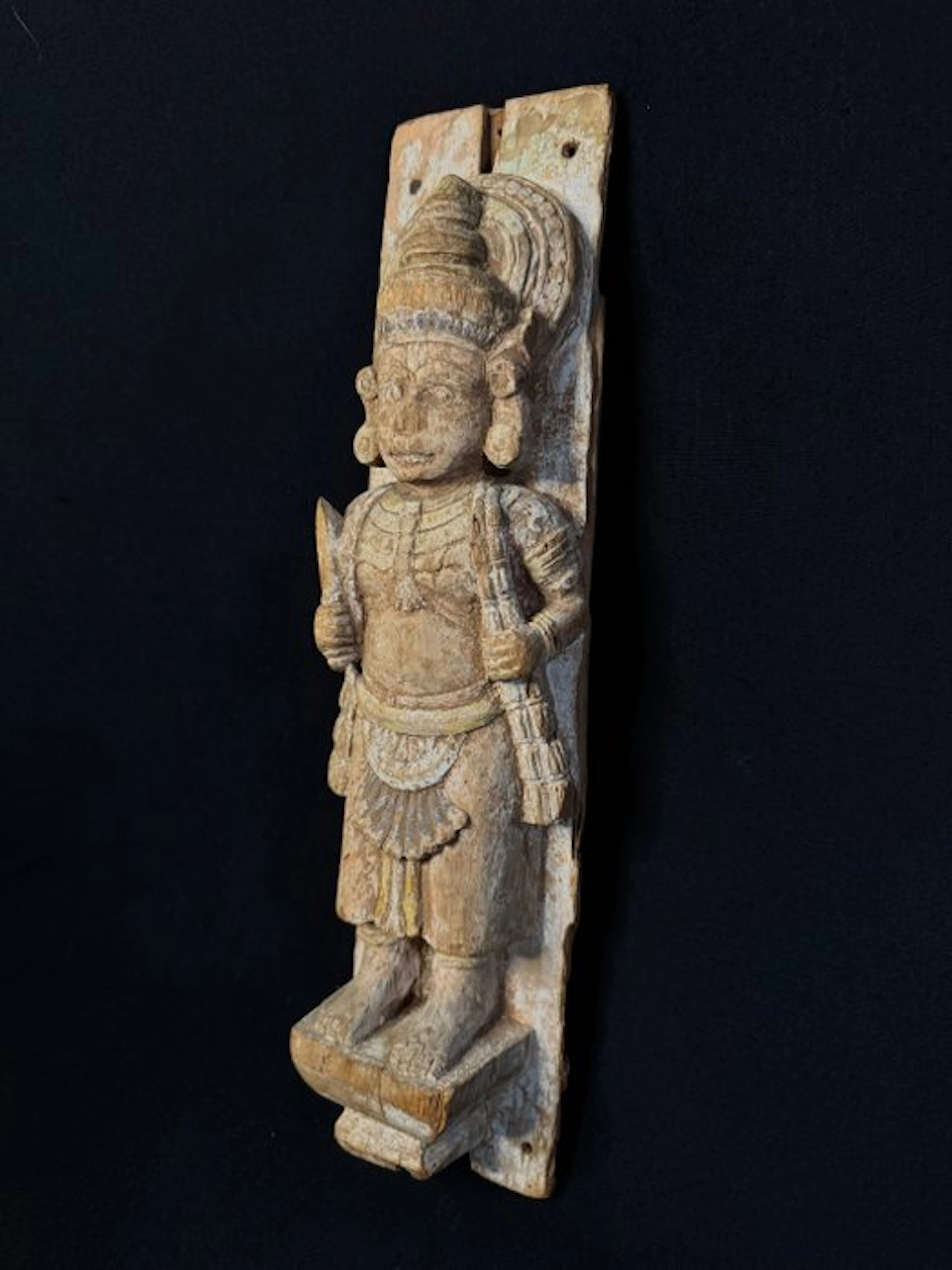 Khandoba - 46 cm - Wood - India - 19th century