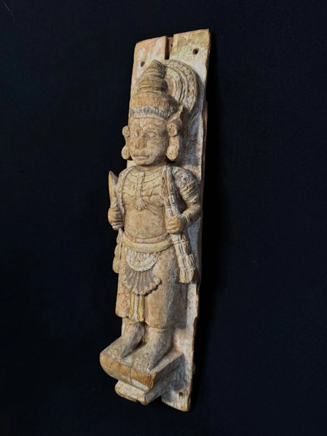 Khandoba - 46 cm - Wood - India - 19th century