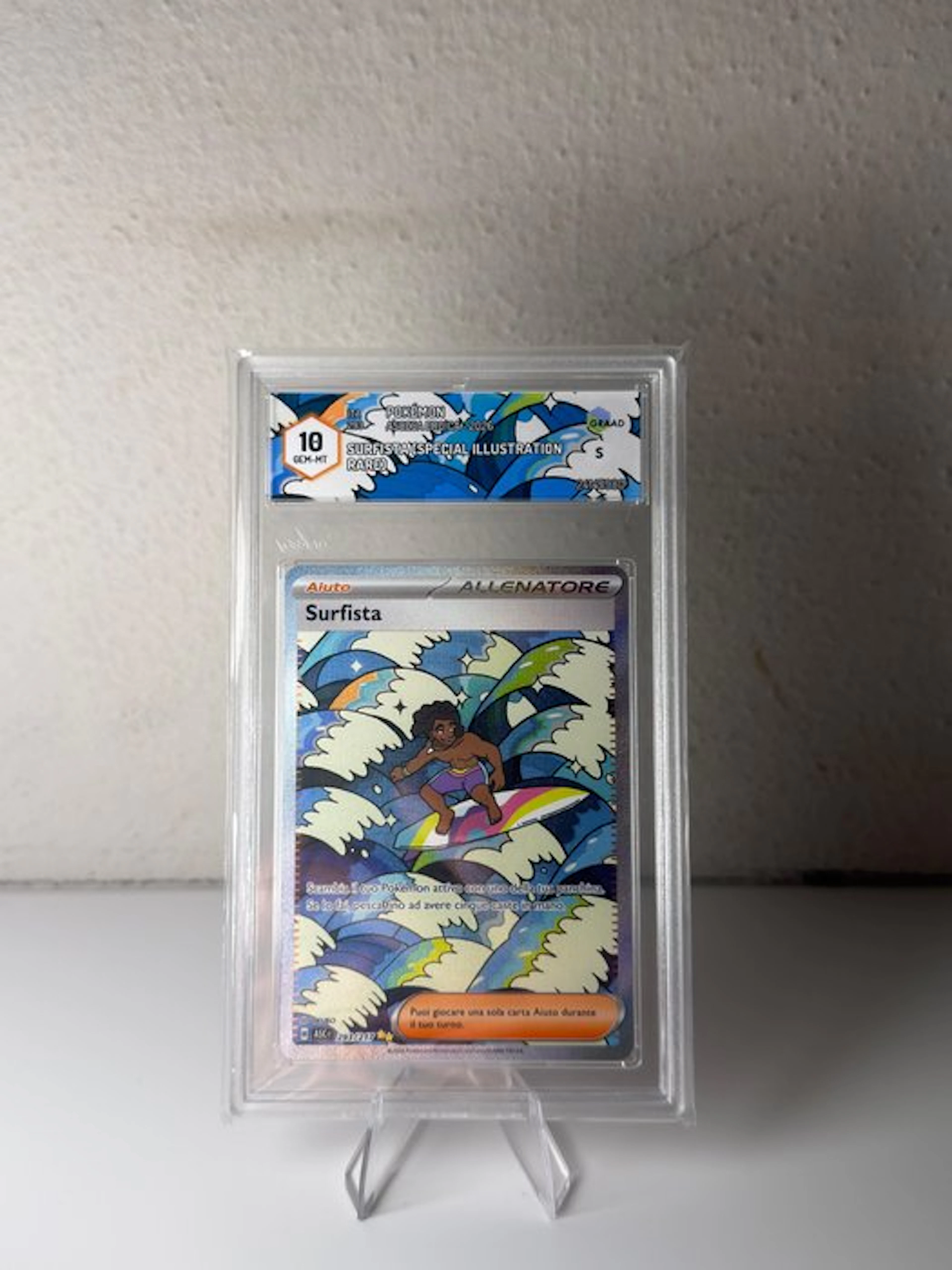 Pokémon - 1 Graded card - Surfista Full art, Foil, Promo card - Graad 10